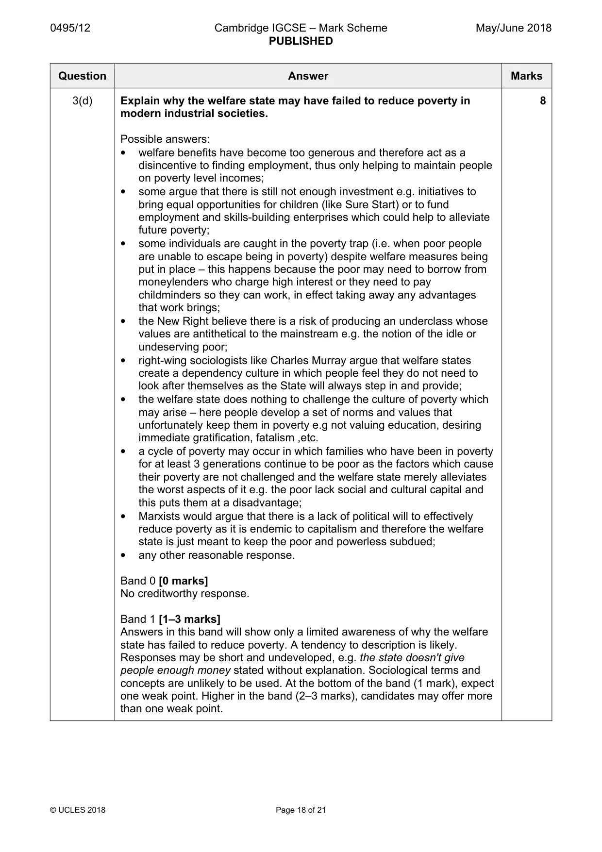 Mark scheme, page 18 of 21