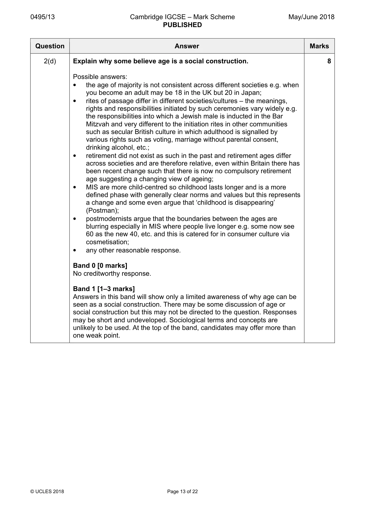 Mark scheme, page 13 of 22