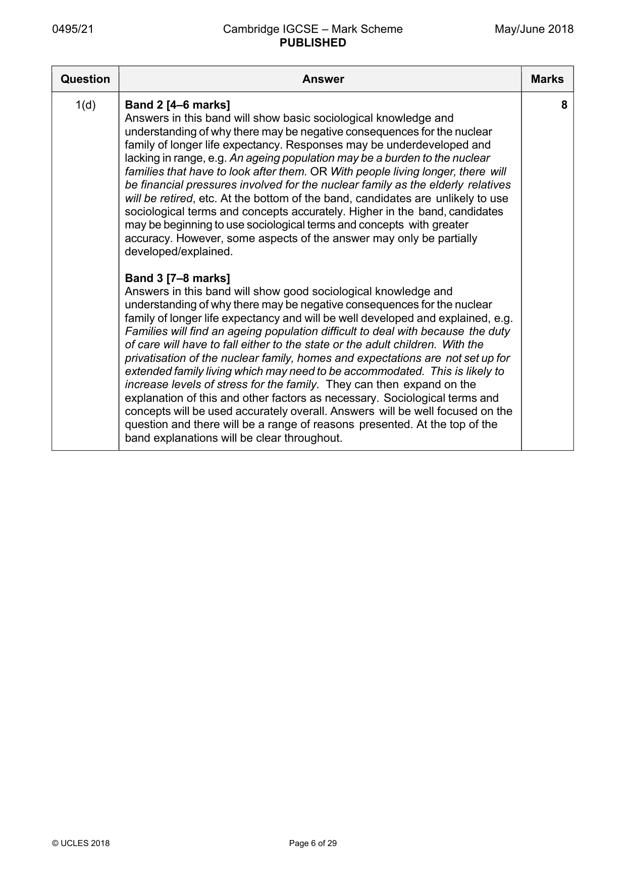 Mark scheme, page 6 of 29