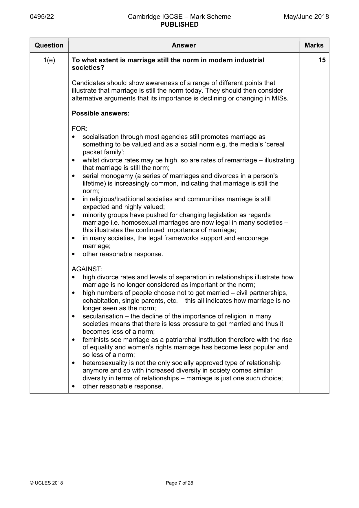 Mark scheme, page 7 of 28