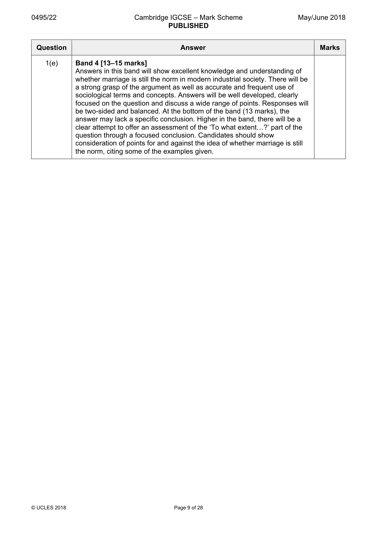 Mark scheme, page 9 of 28