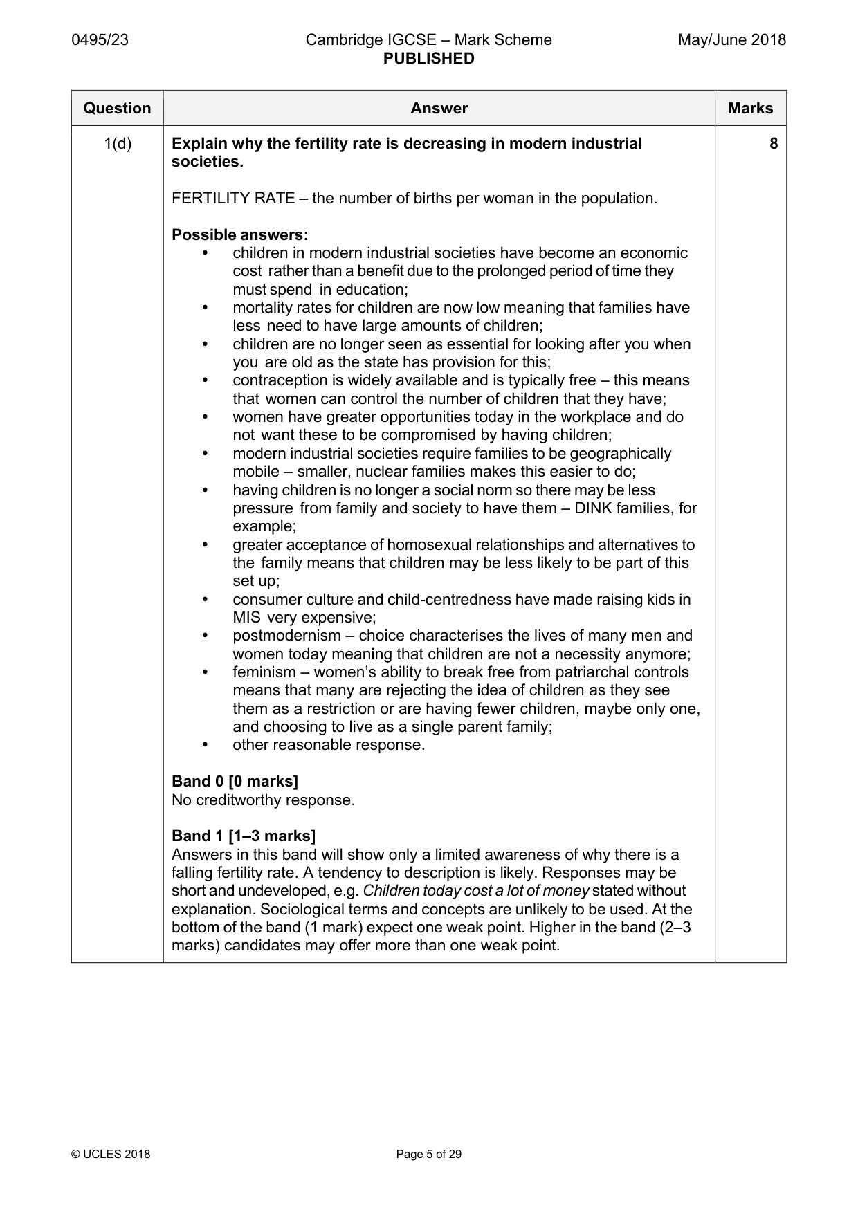 Mark scheme, page 5 of 29