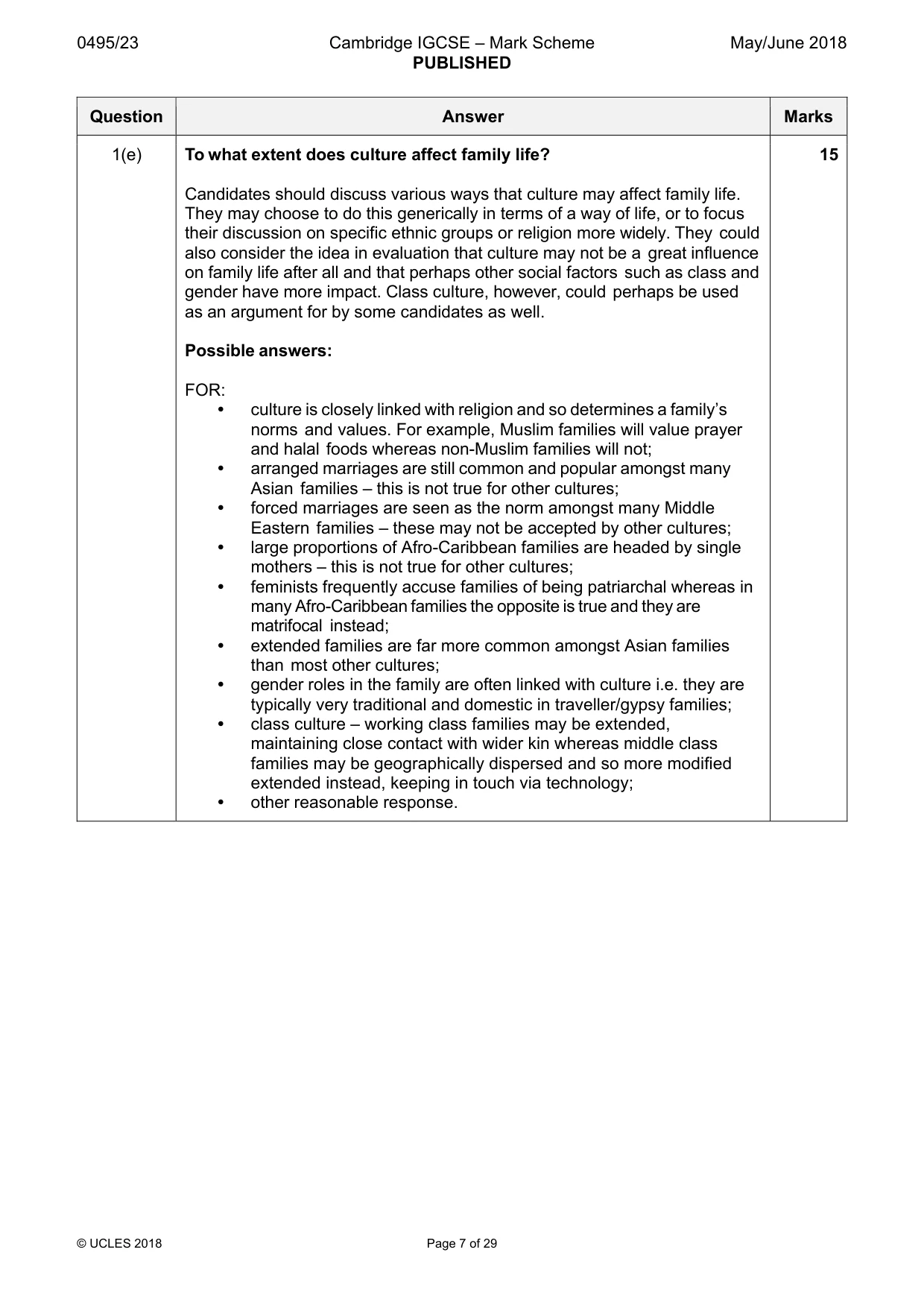 Mark scheme, page 7 of 29