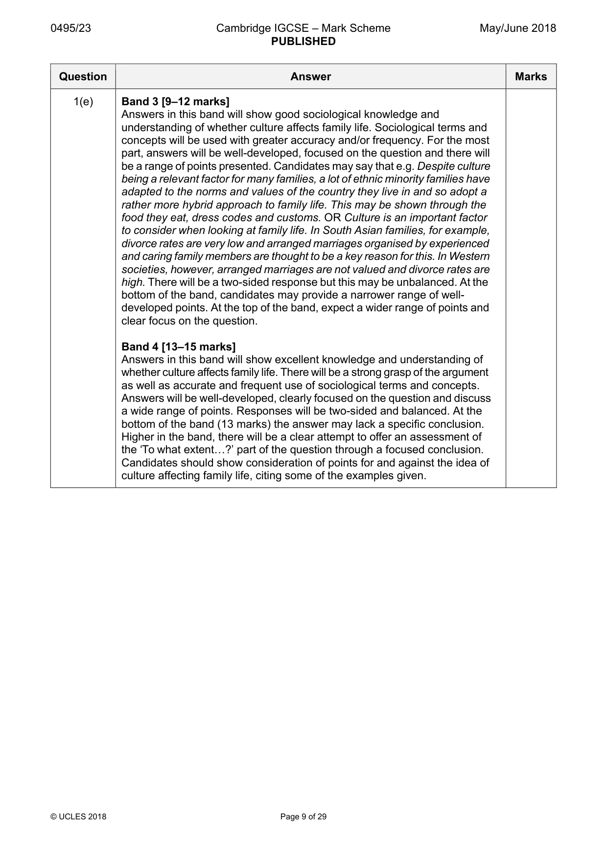 Mark scheme, page 9 of 29