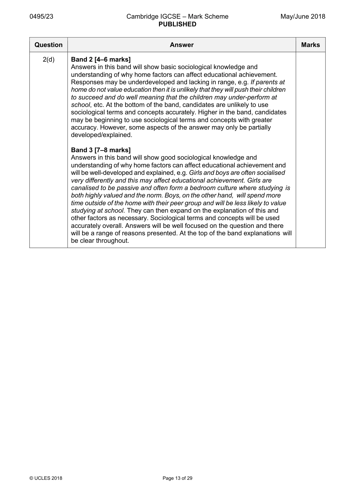 Mark scheme, page 13 of 29