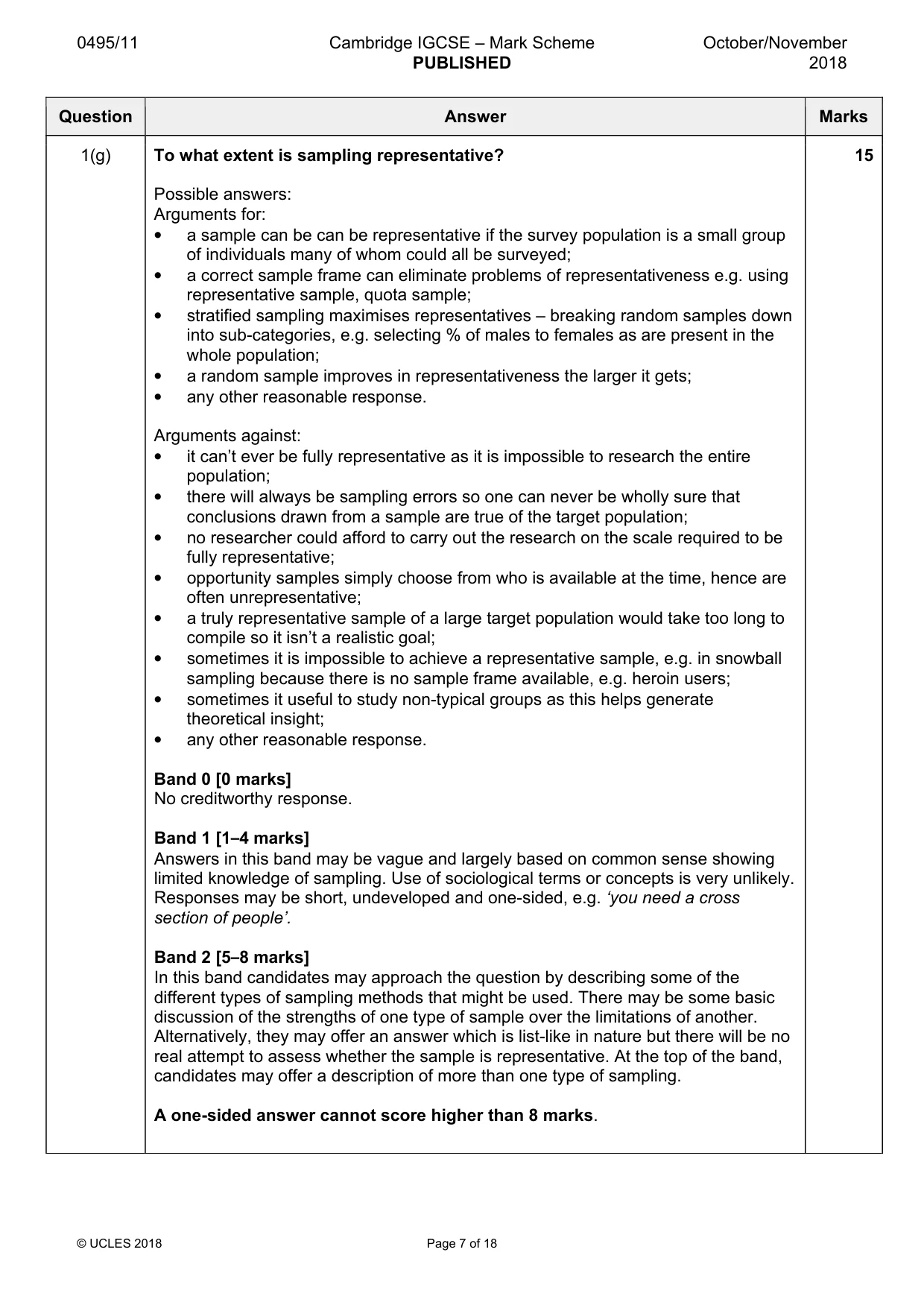 Mark scheme, page 7 of 18