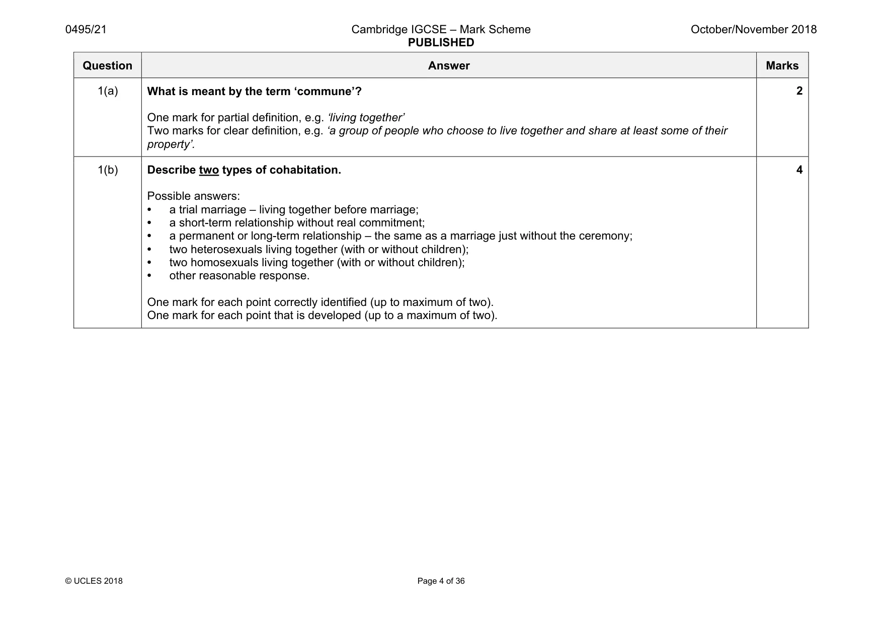 Mark scheme, page 4 of 36