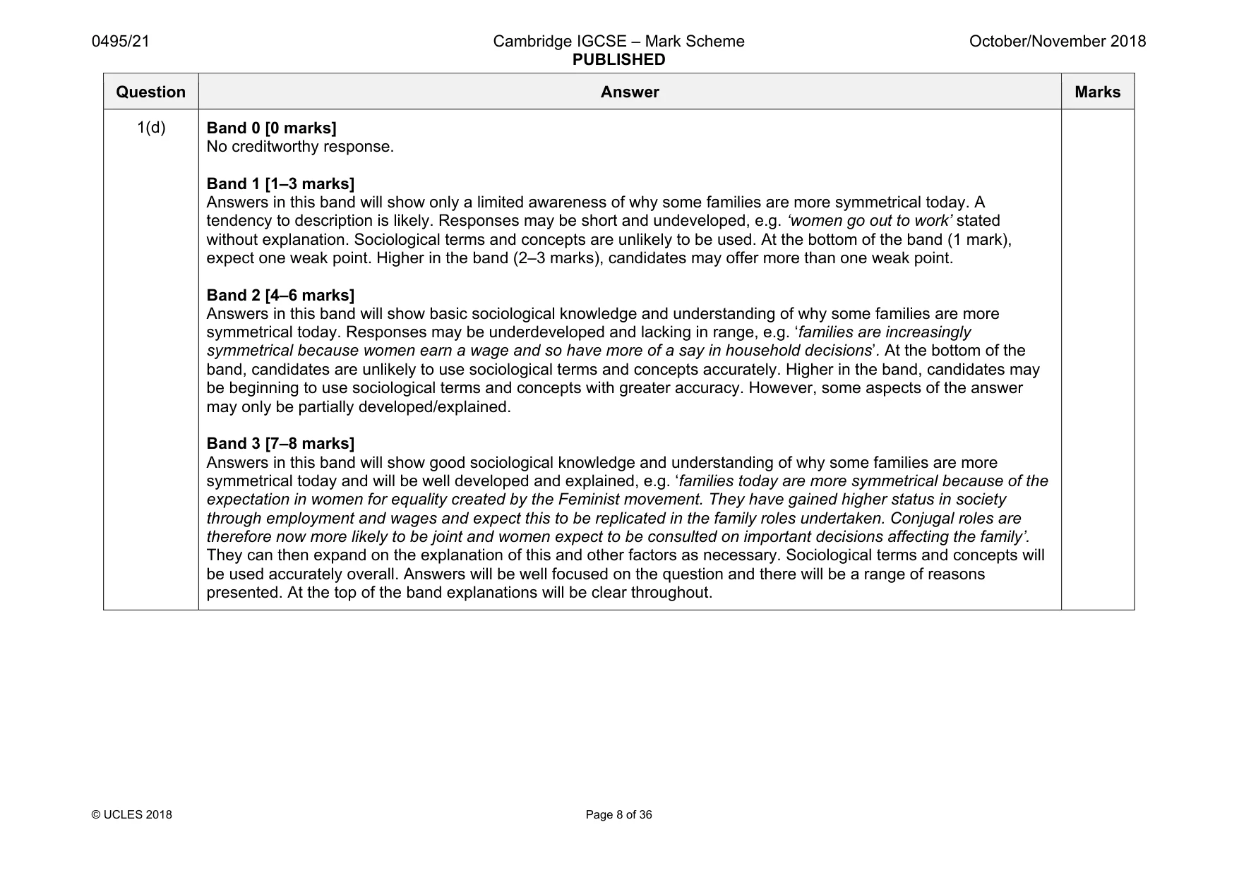 Mark scheme, page 8 of 36