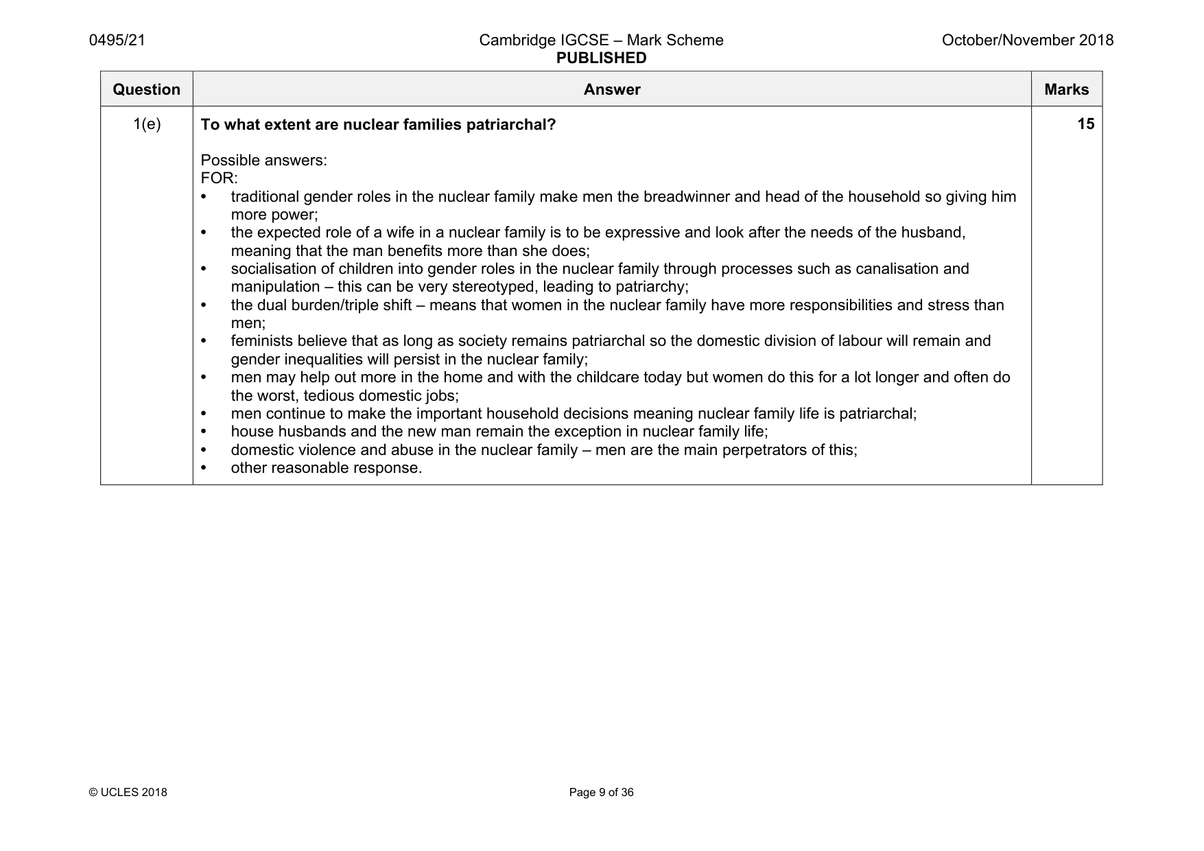 Mark scheme, page 9 of 36