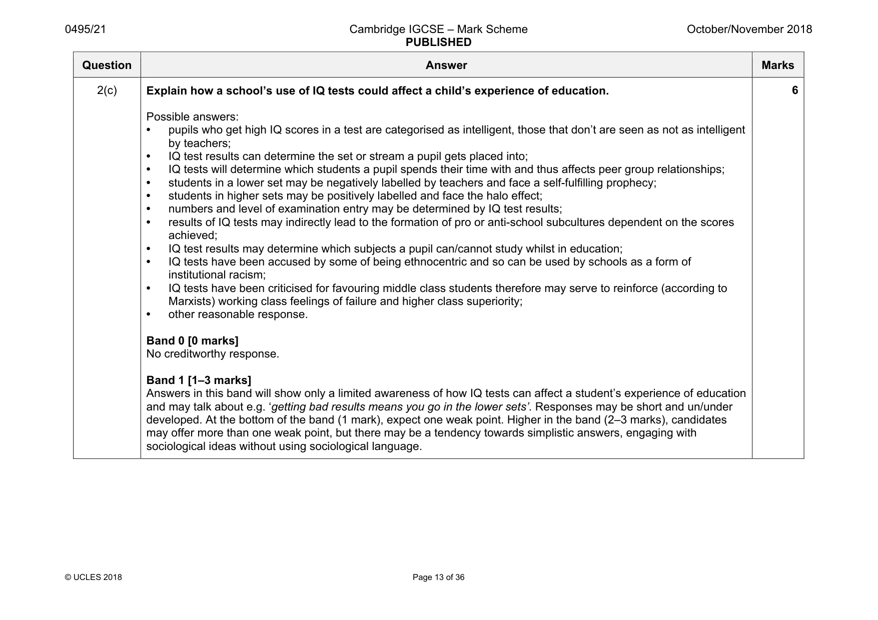 Mark scheme, page 13 of 36