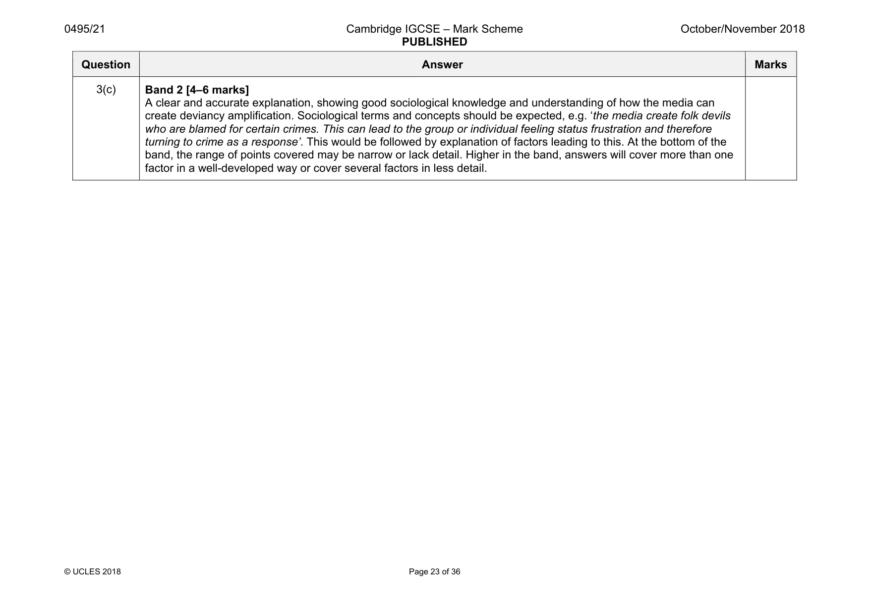 Mark scheme, page 23 of 36