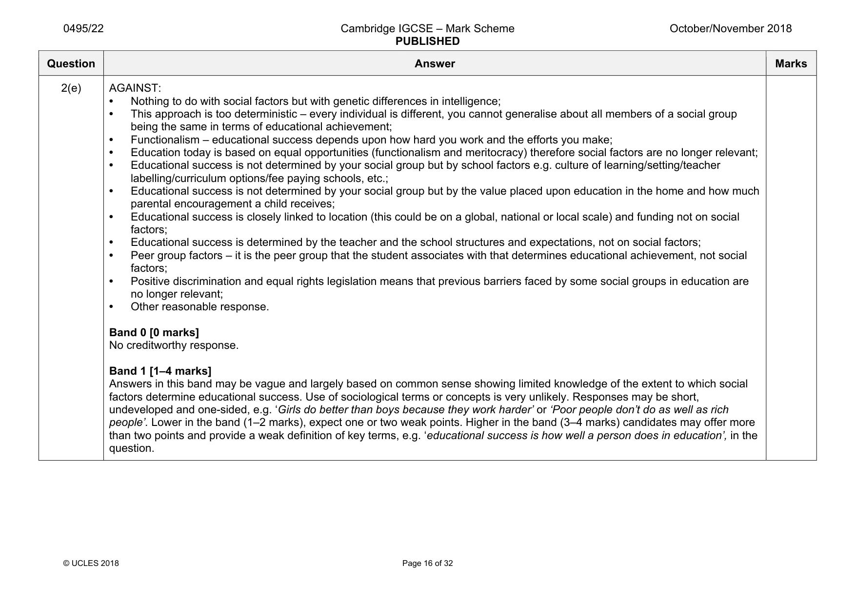 Mark scheme, page 16 of 32