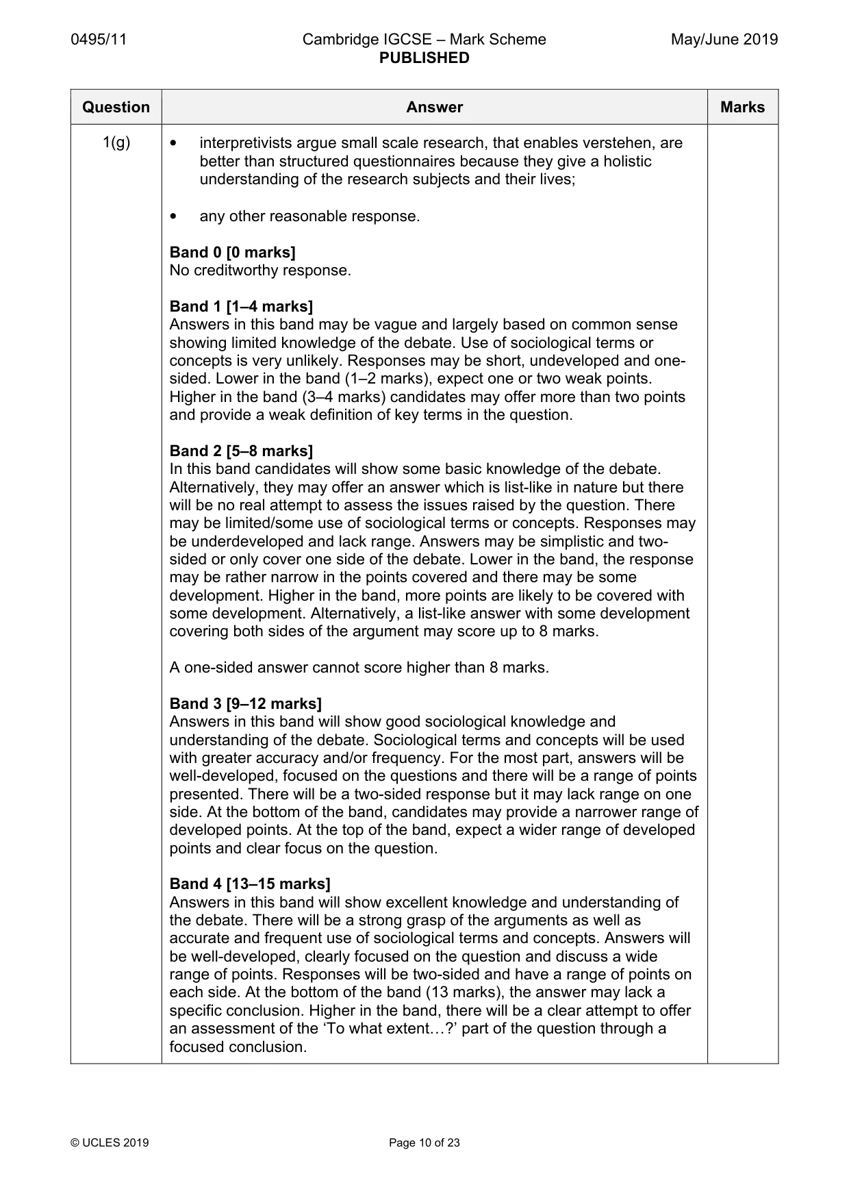 Mark scheme, page 10 of 23