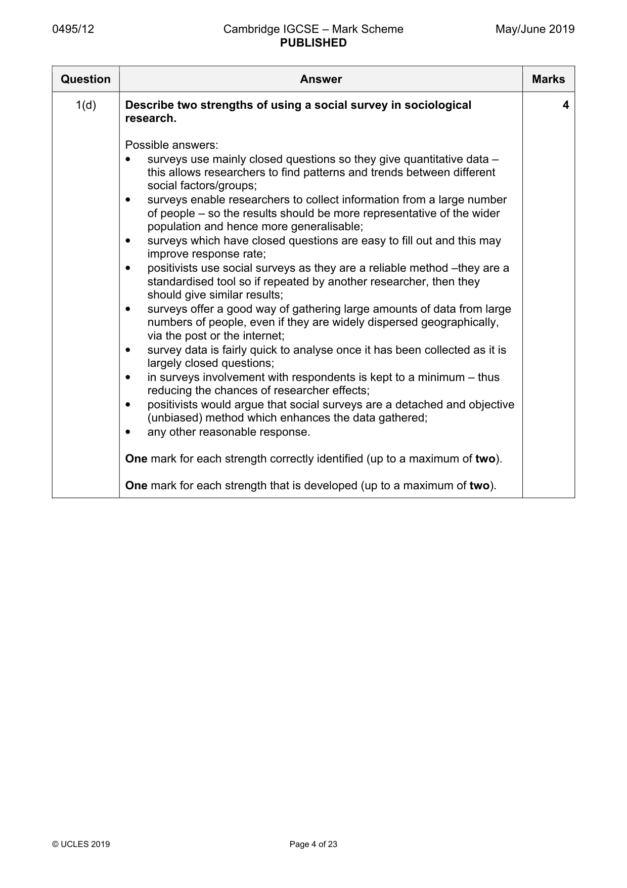 Mark scheme, page 4 of 23