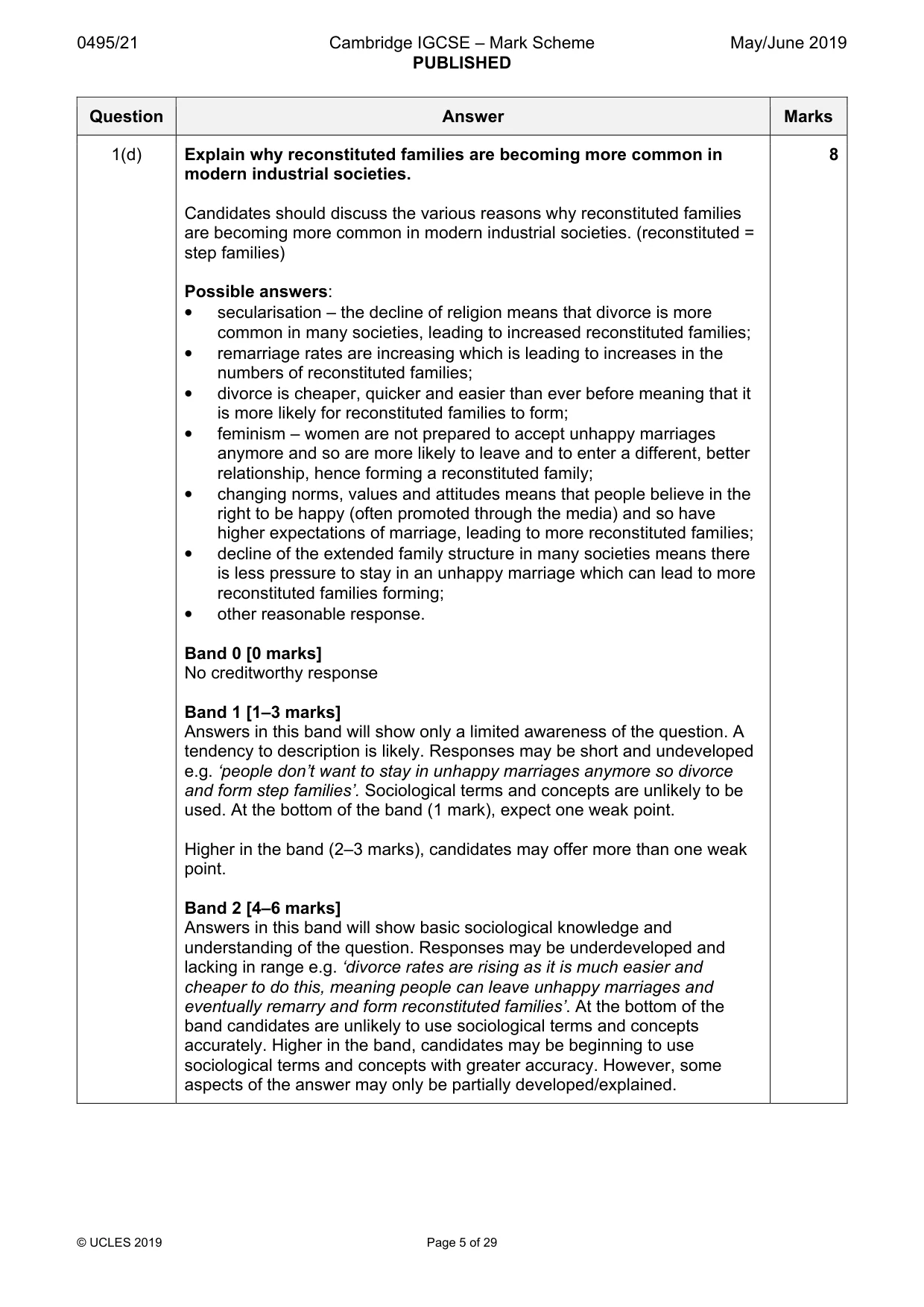 Mark scheme, page 5 of 29
