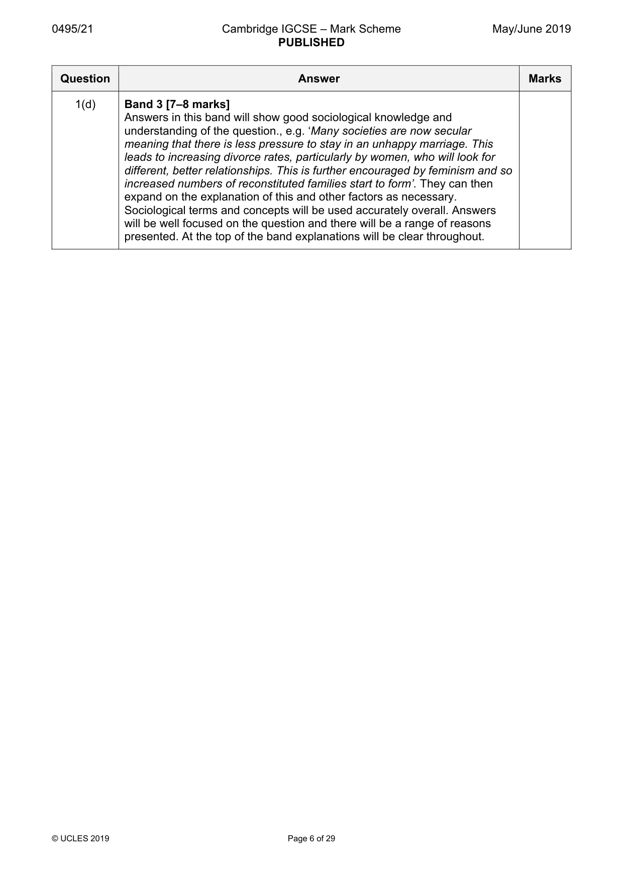 Mark scheme, page 6 of 29