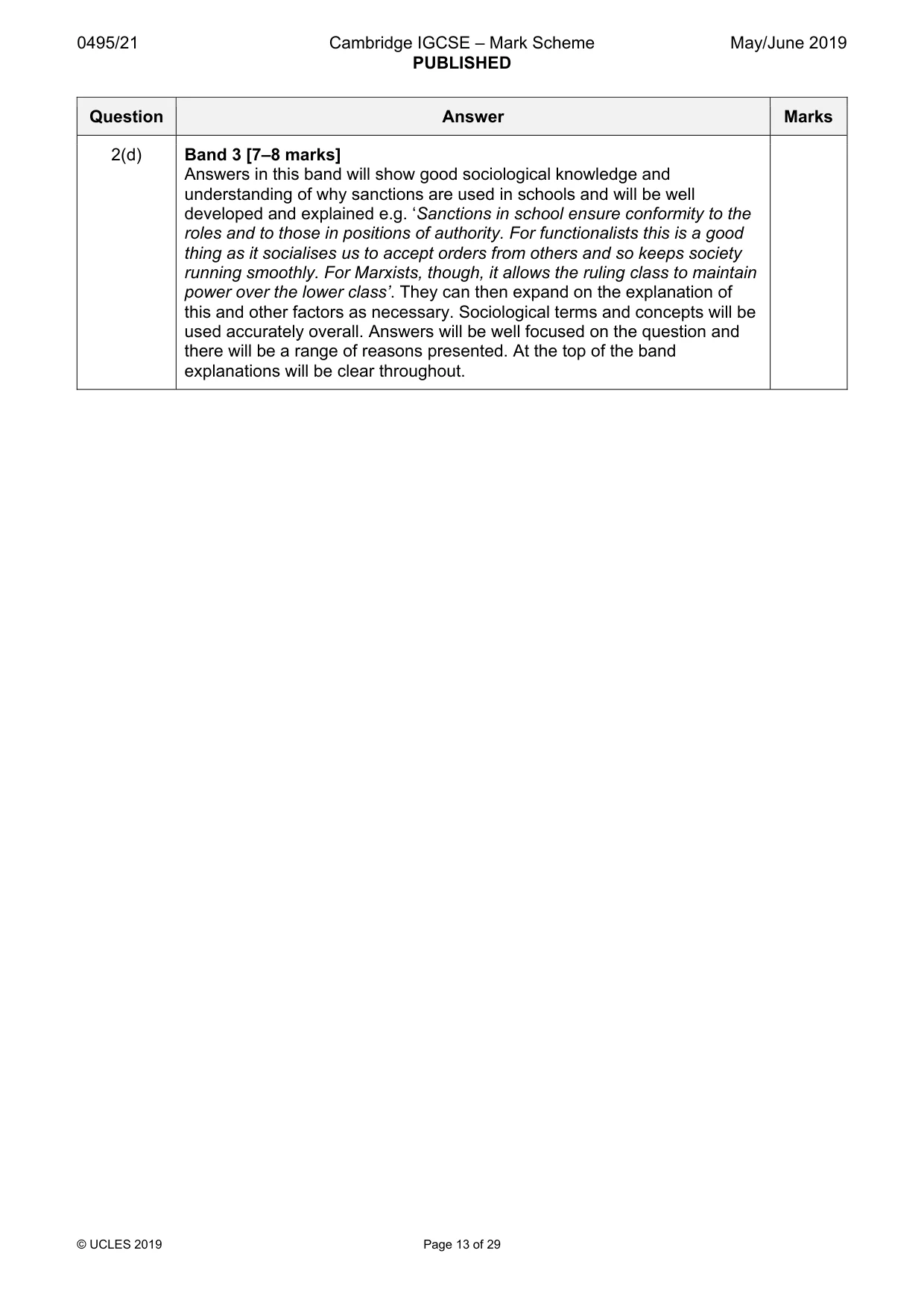 Mark scheme, page 13 of 29