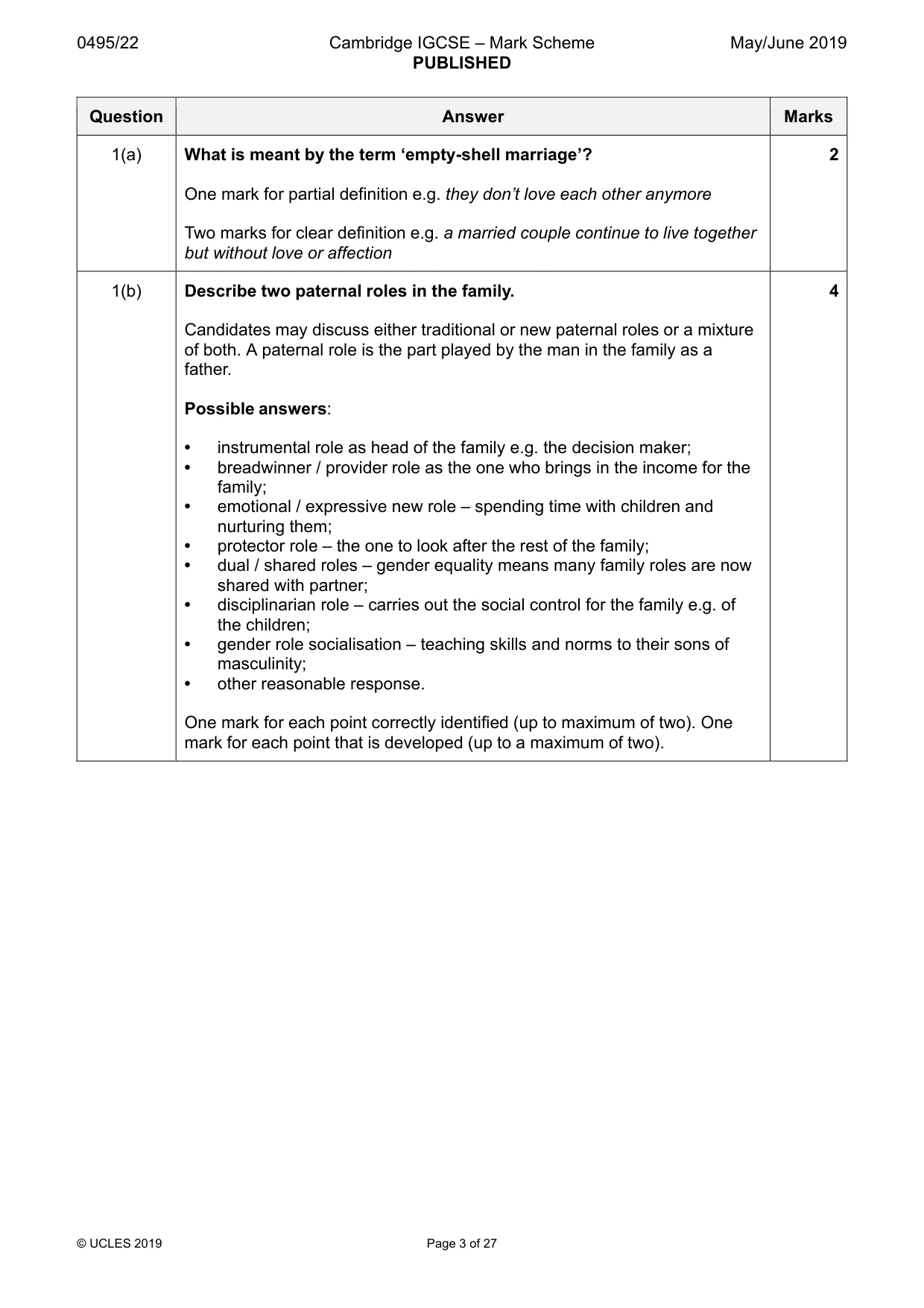 Mark scheme, page 3 of 27