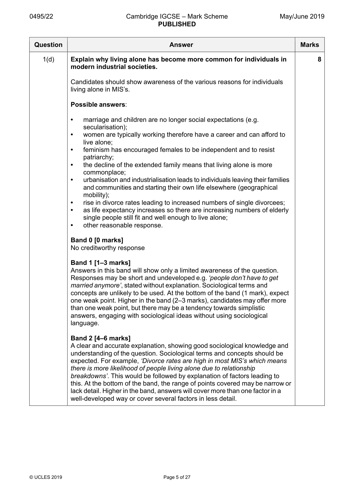 Mark scheme, page 5 of 27