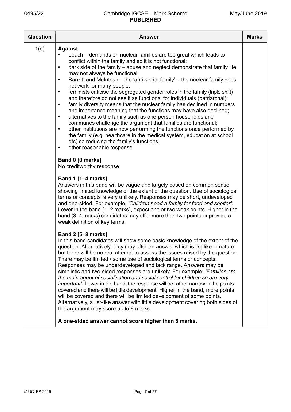 Mark scheme, page 7 of 27