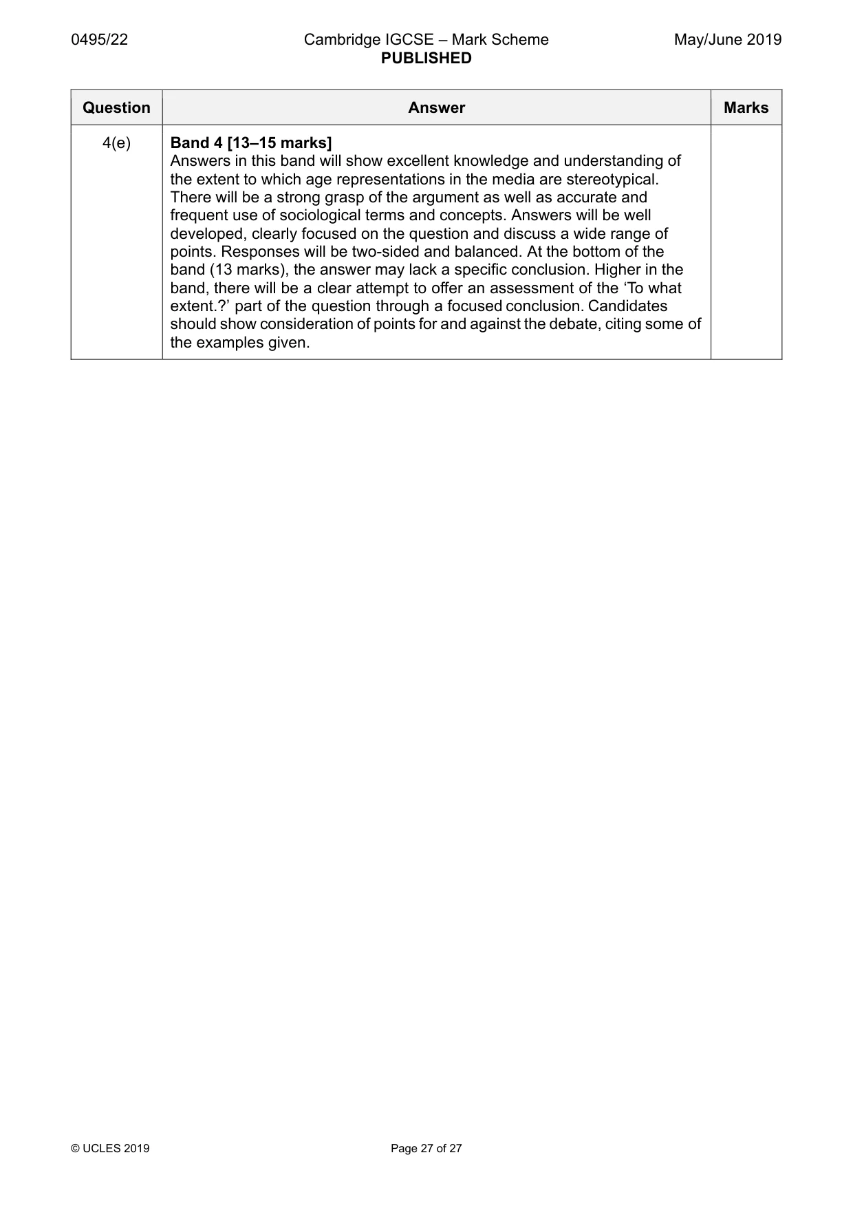 Mark scheme, page 27 of 27