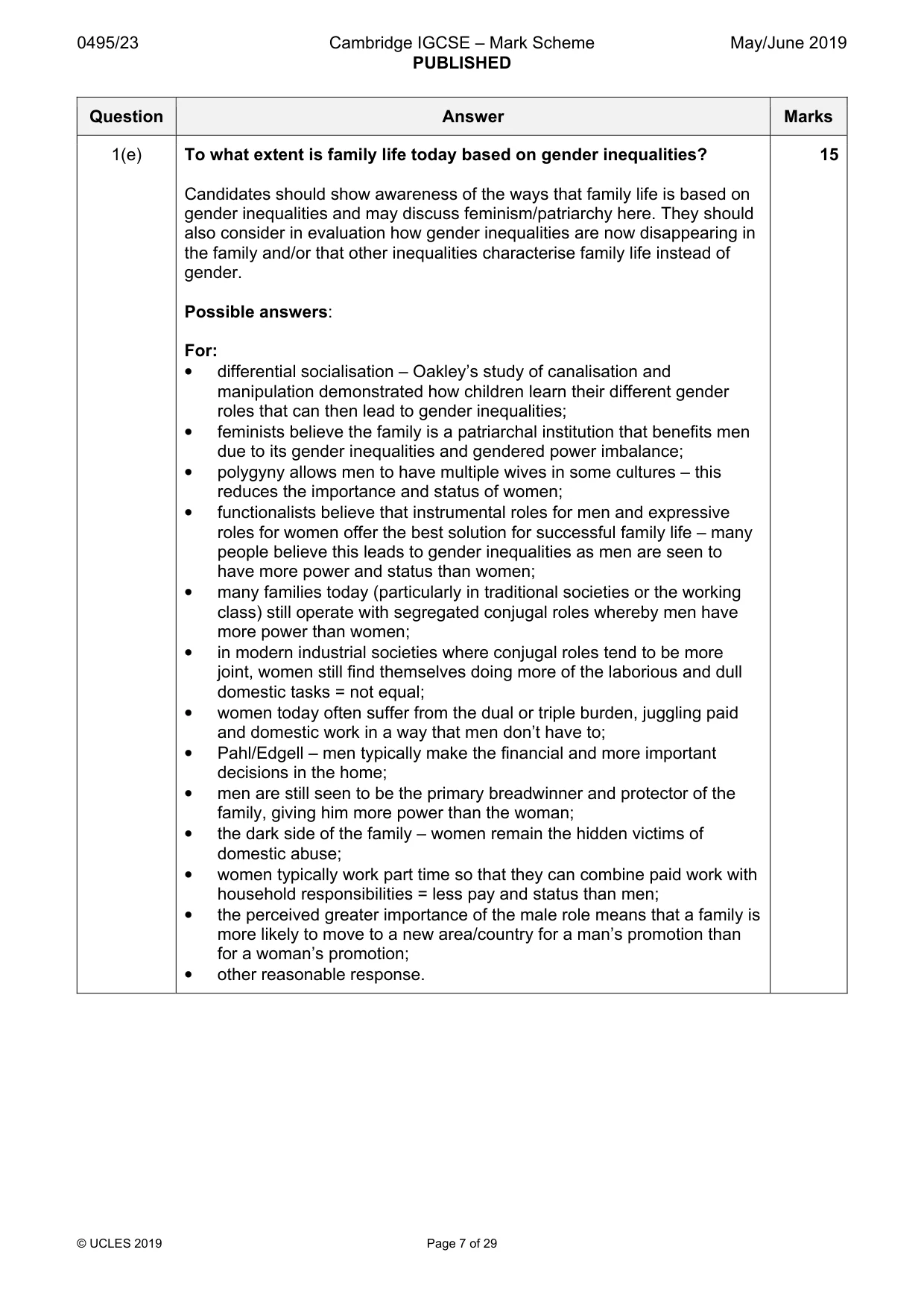 Mark scheme, page 7 of 29