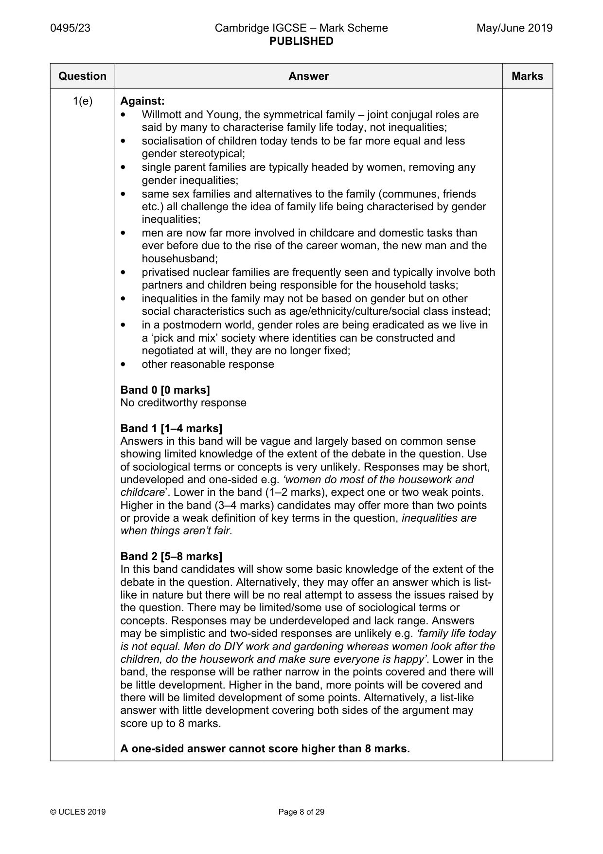 Mark scheme, page 8 of 29
