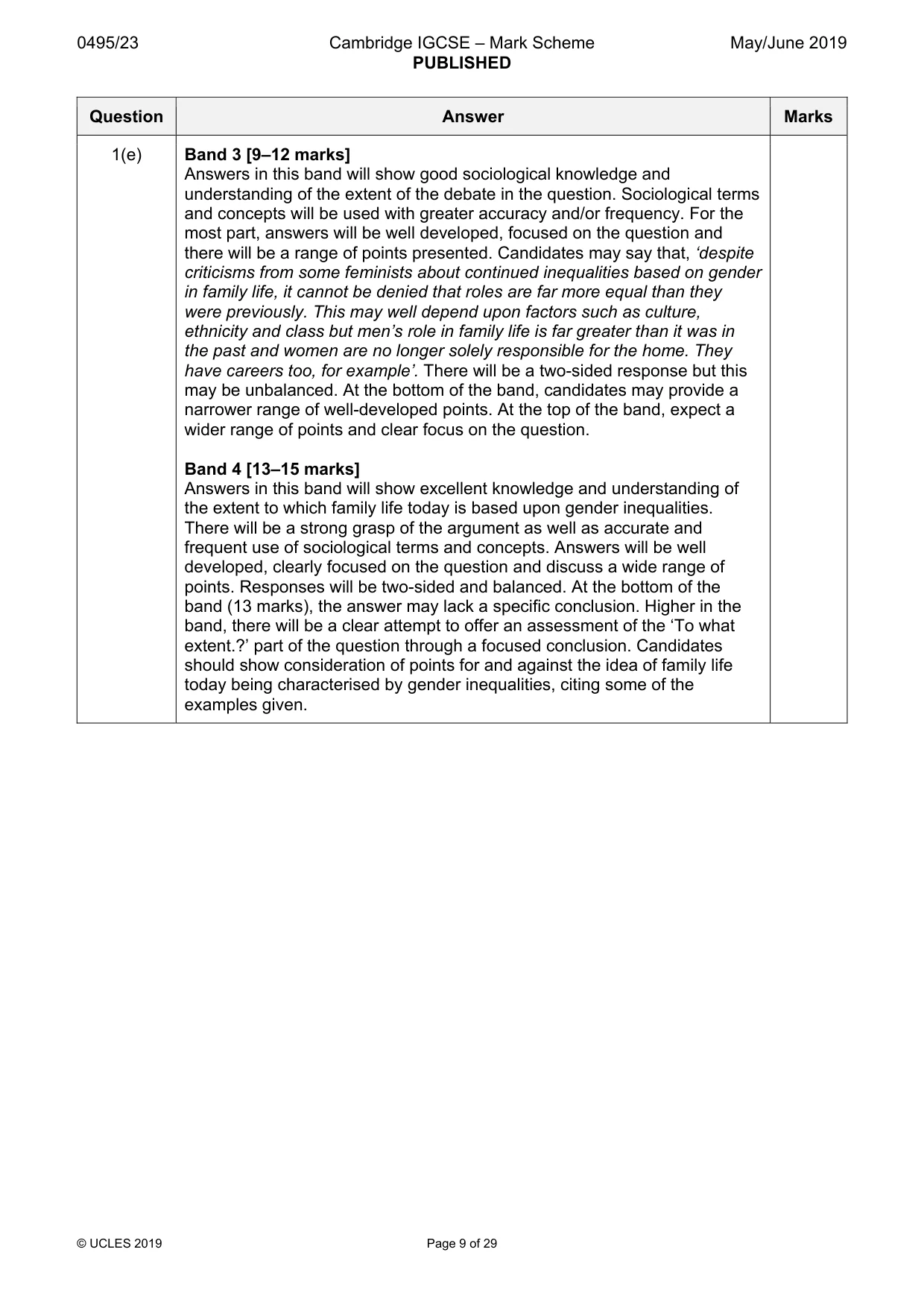 Mark scheme, page 9 of 29