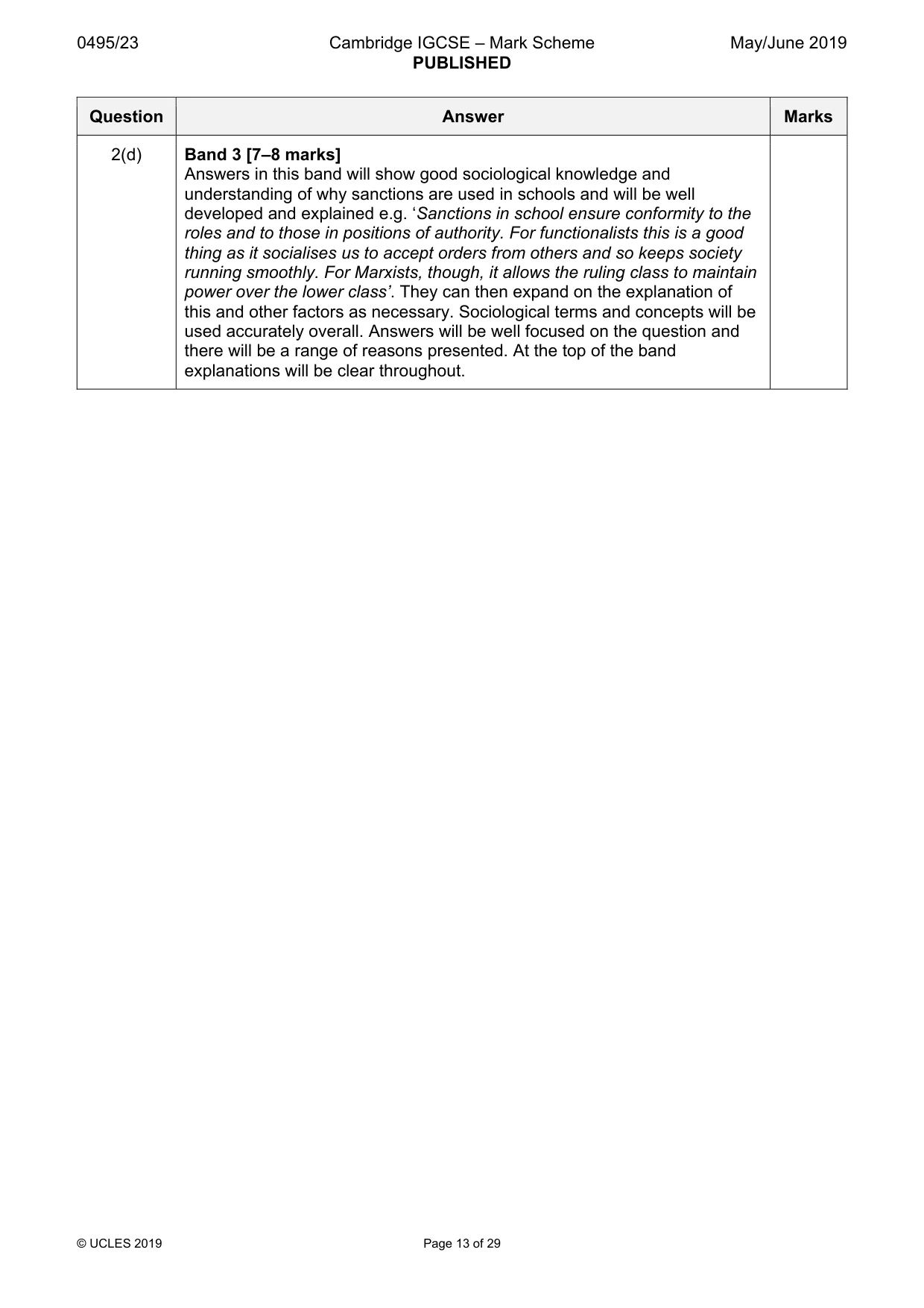 Mark scheme, page 13 of 29