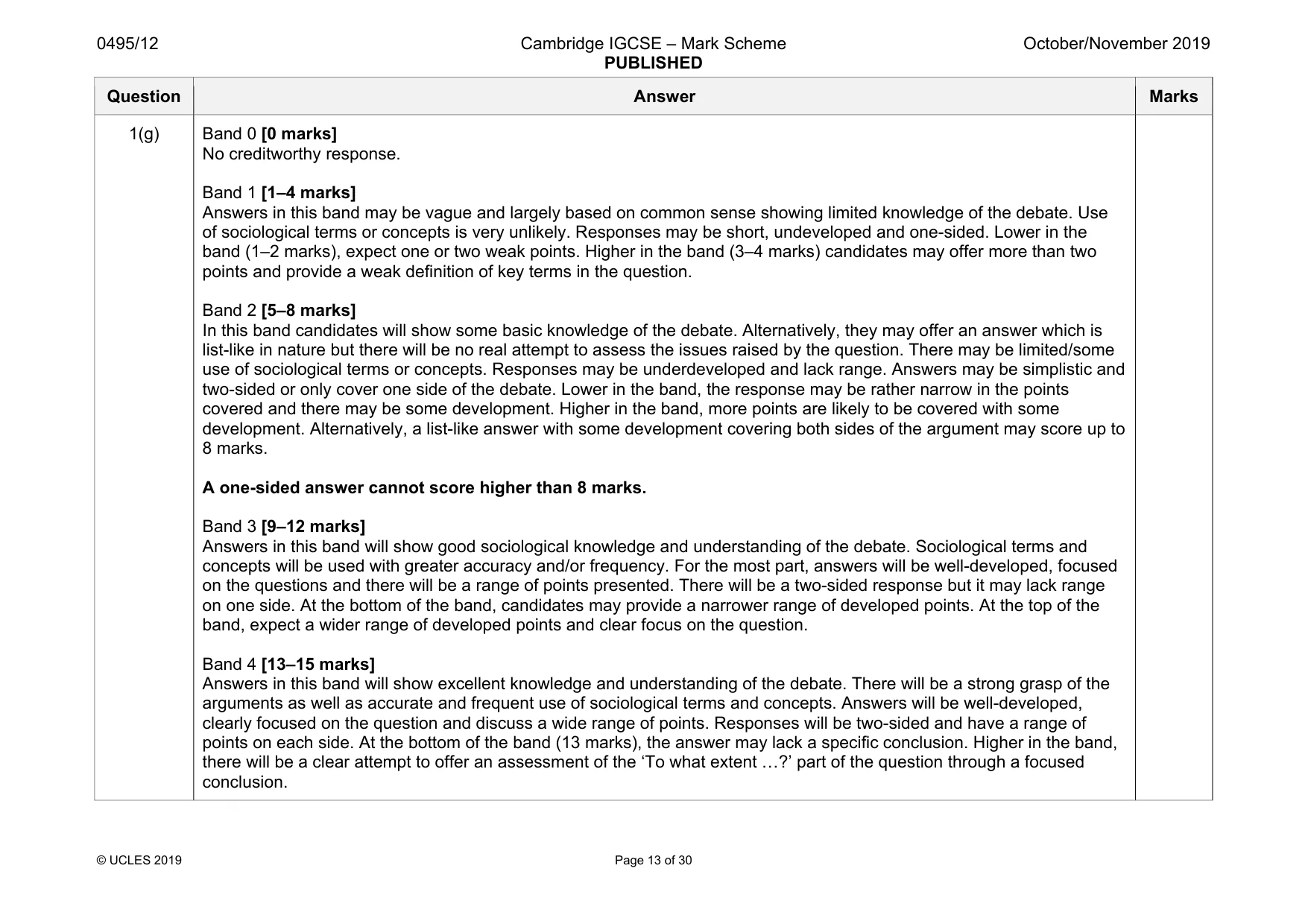 Mark scheme, page 13 of 30
