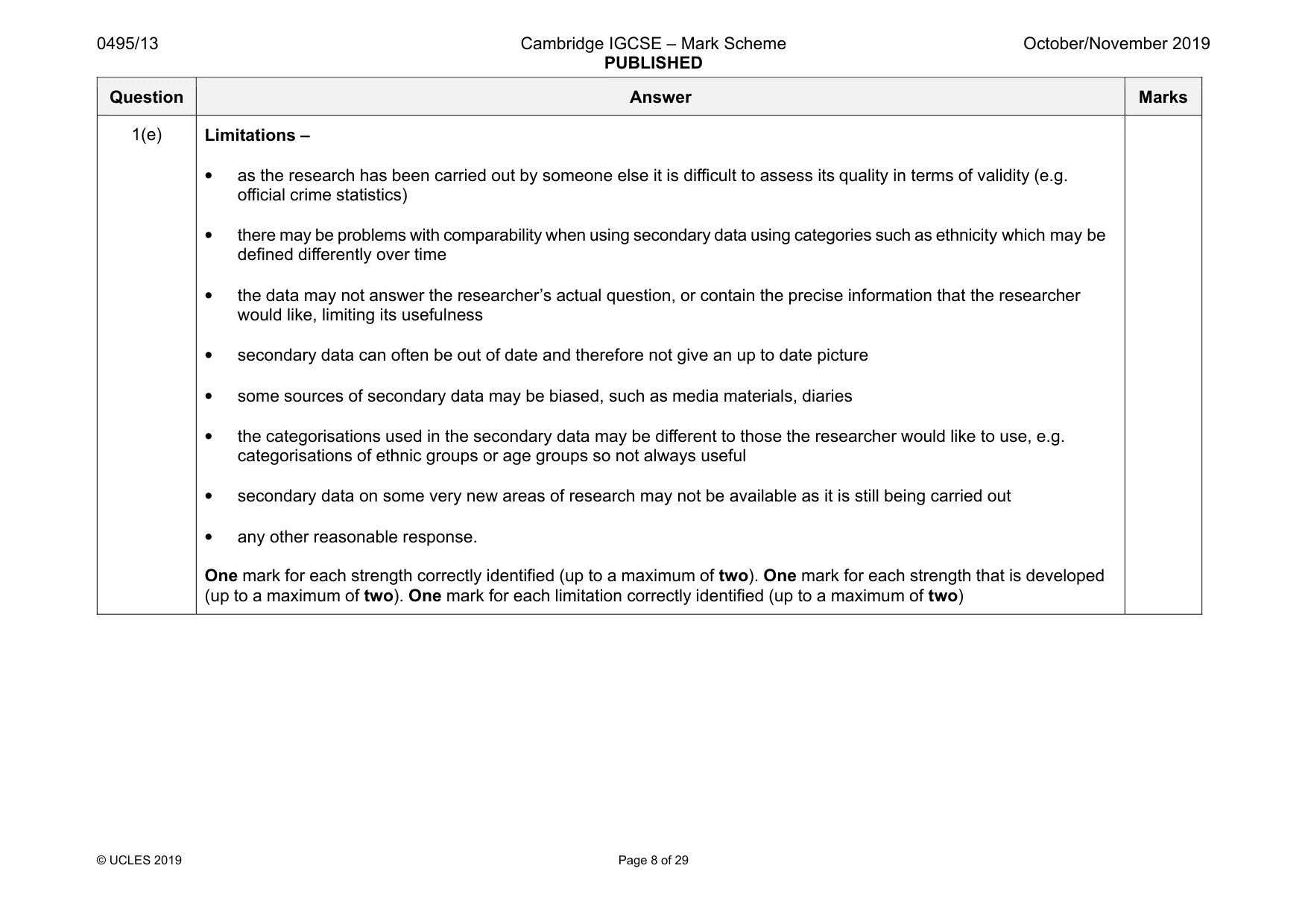 Mark scheme, page 8 of 29
