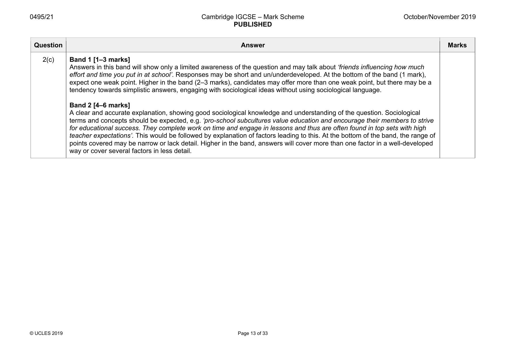 Mark scheme, page 13 of 33