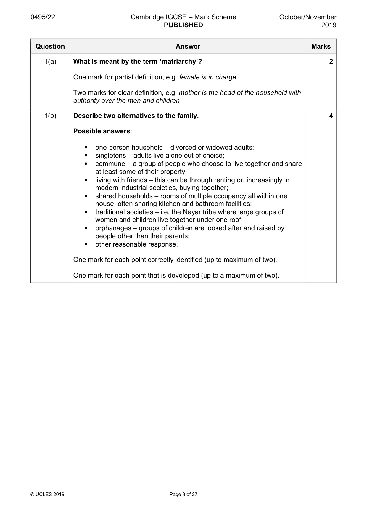 Mark scheme, page 3 of 27