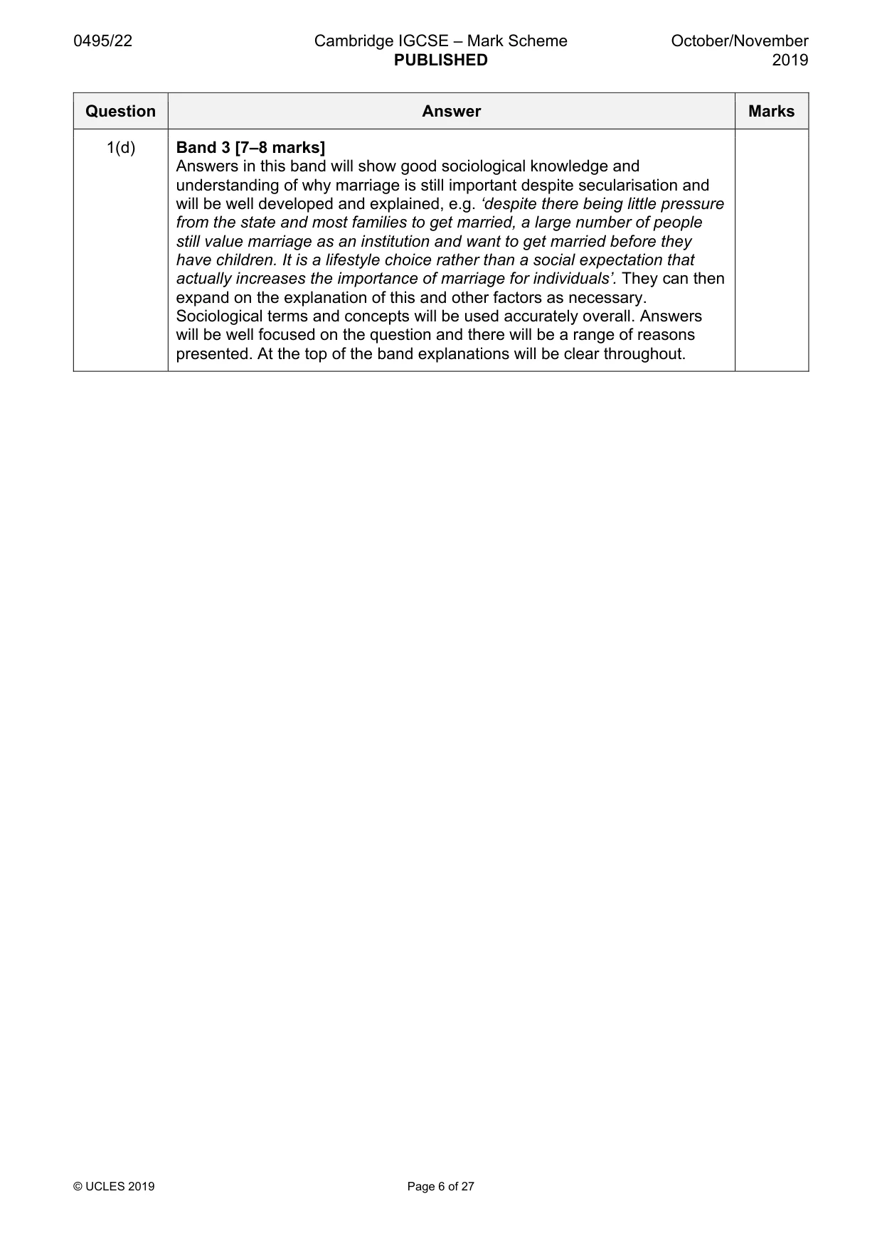 Mark scheme, page 6 of 27