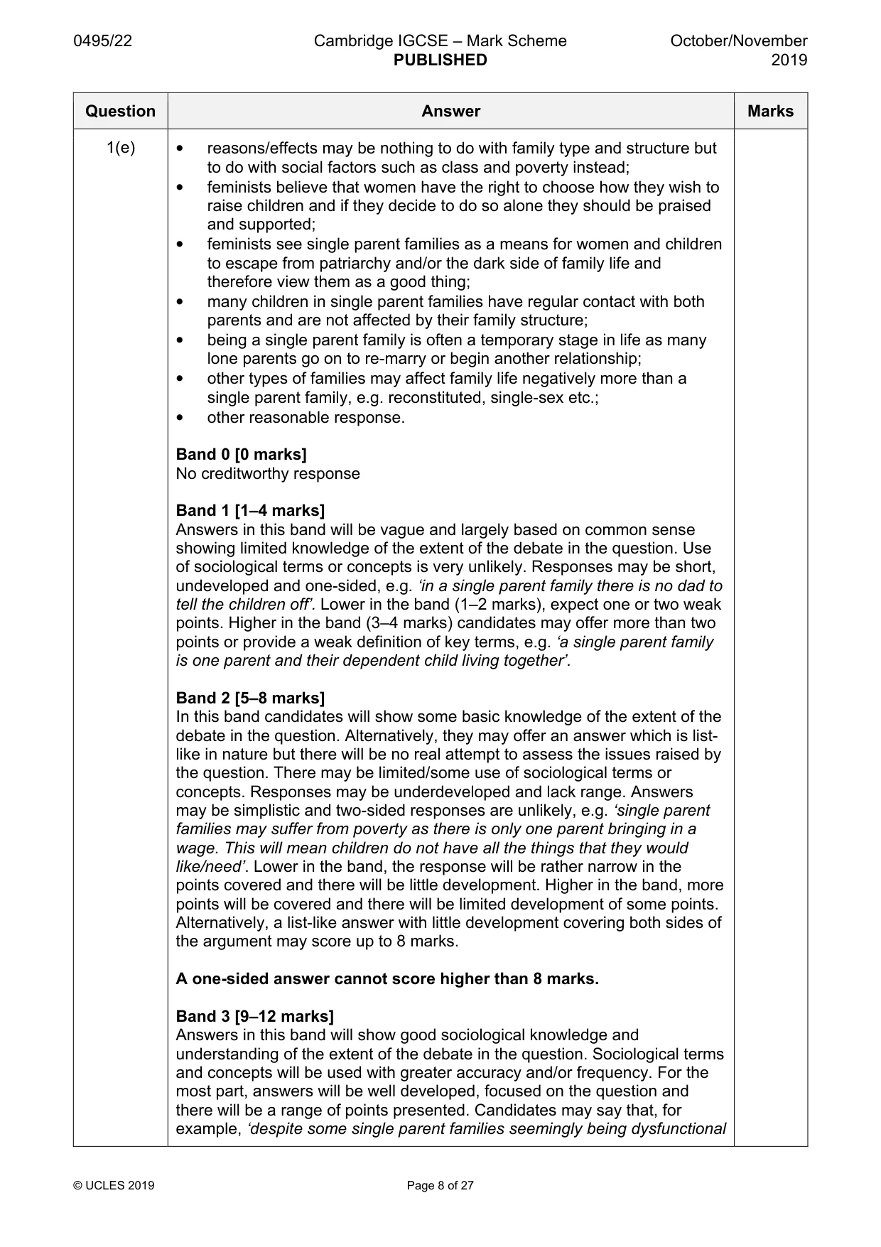 Mark scheme, page 8 of 27
