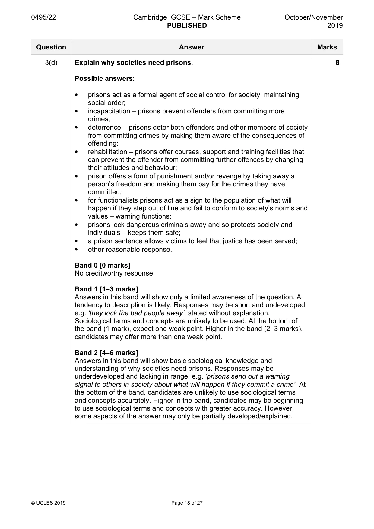 Mark scheme, page 18 of 27