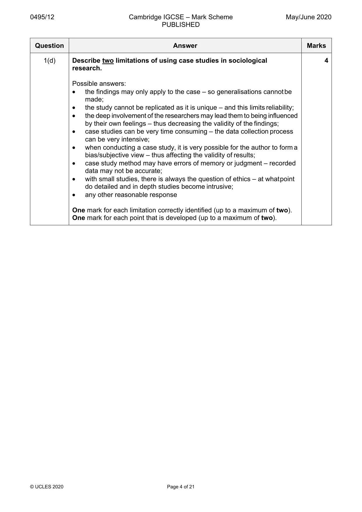 Mark scheme, page 4 of 21