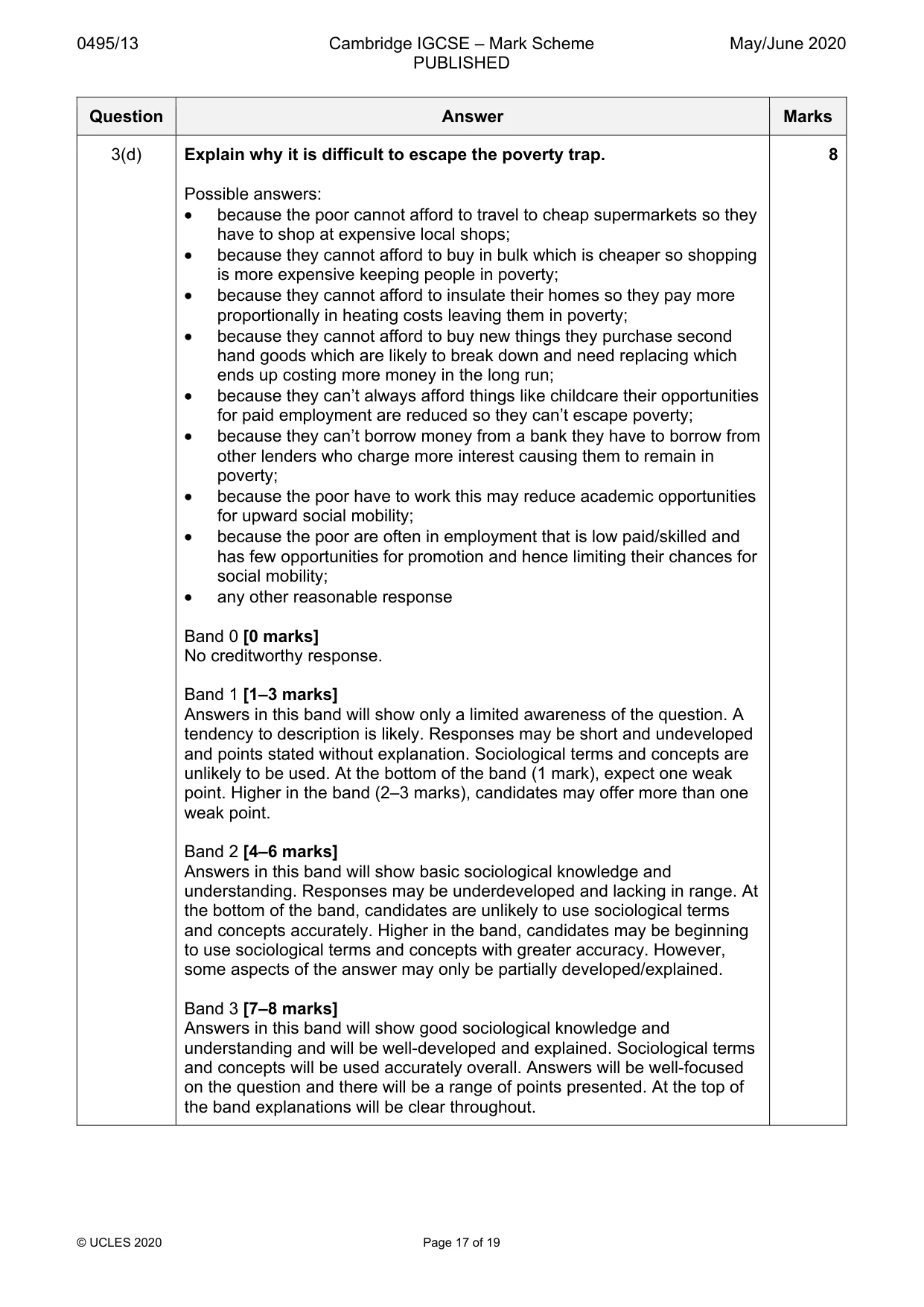 Mark scheme, page 17 of 19