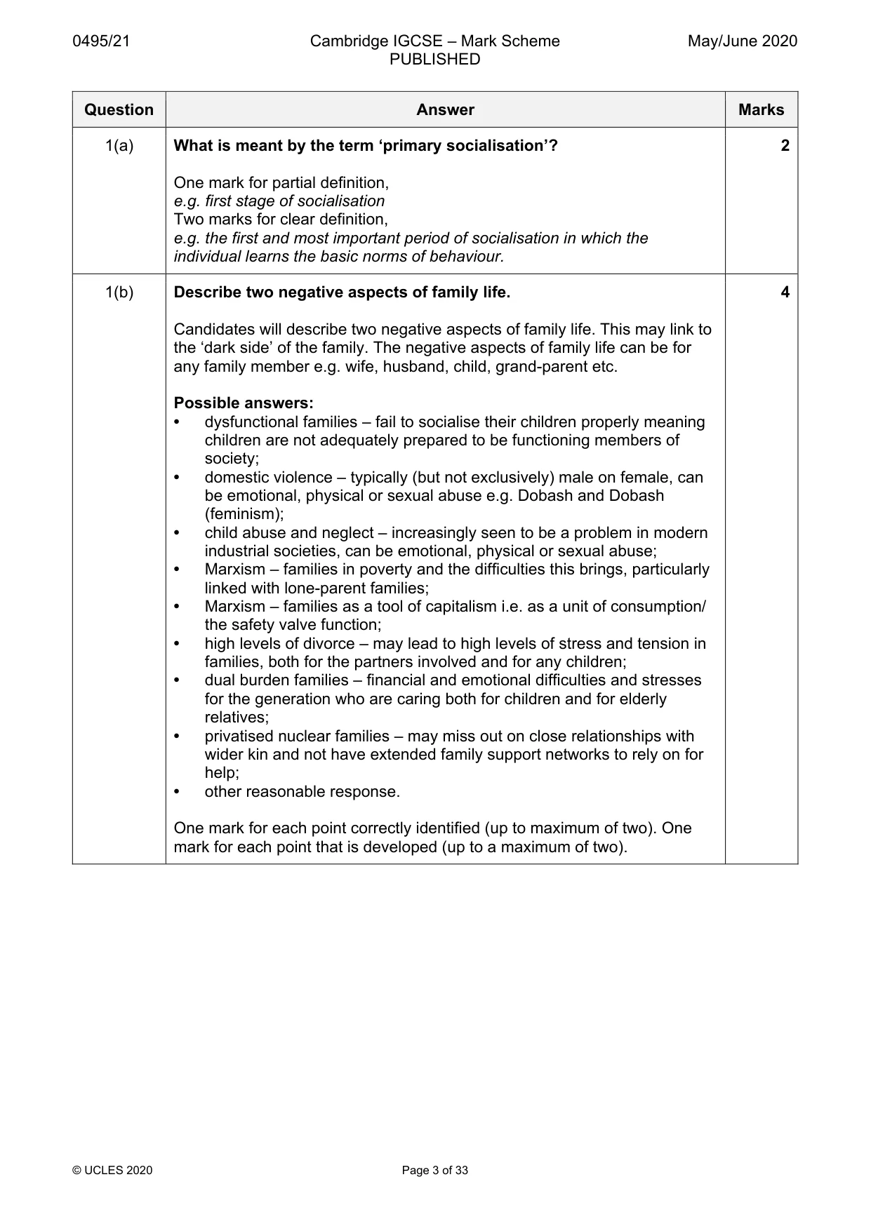 Mark scheme, page 3 of 33