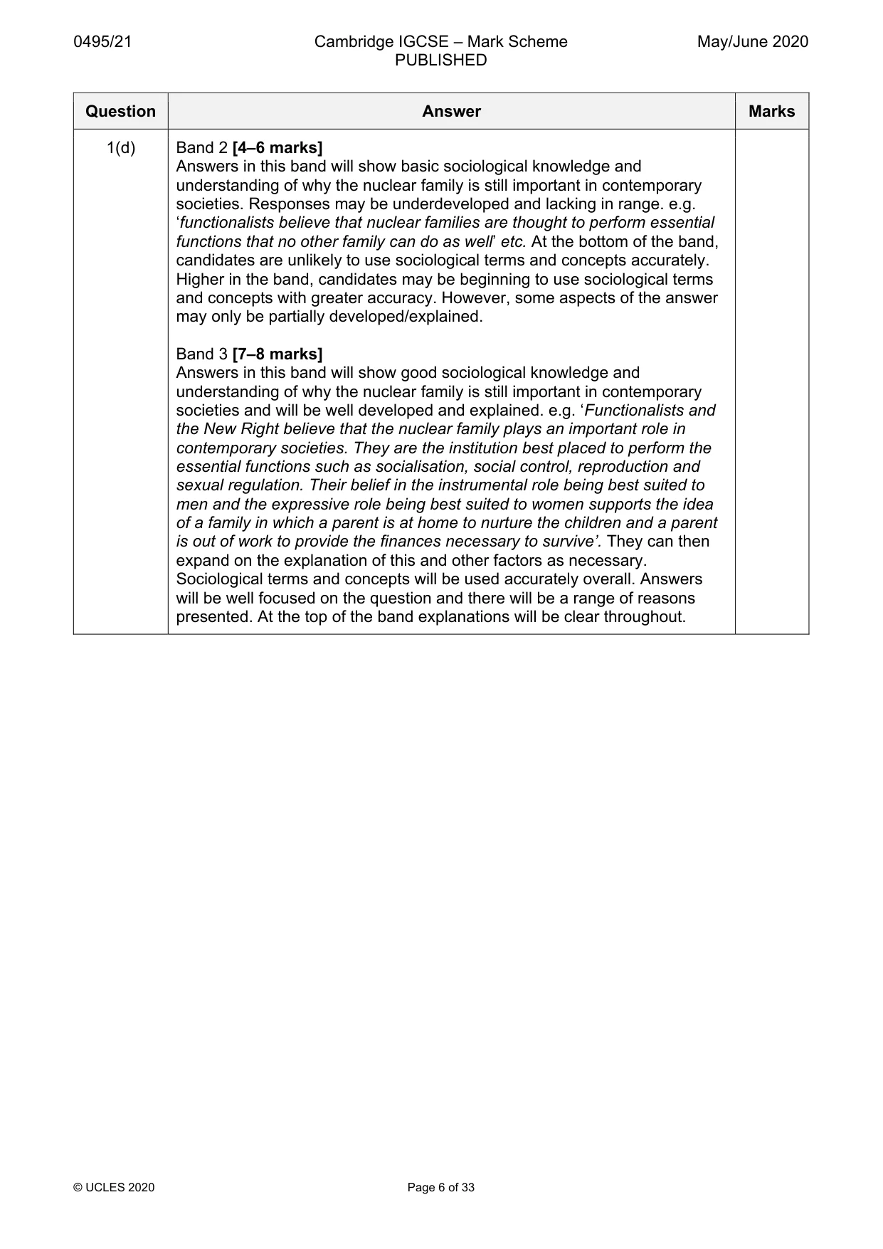 Mark scheme, page 6 of 33