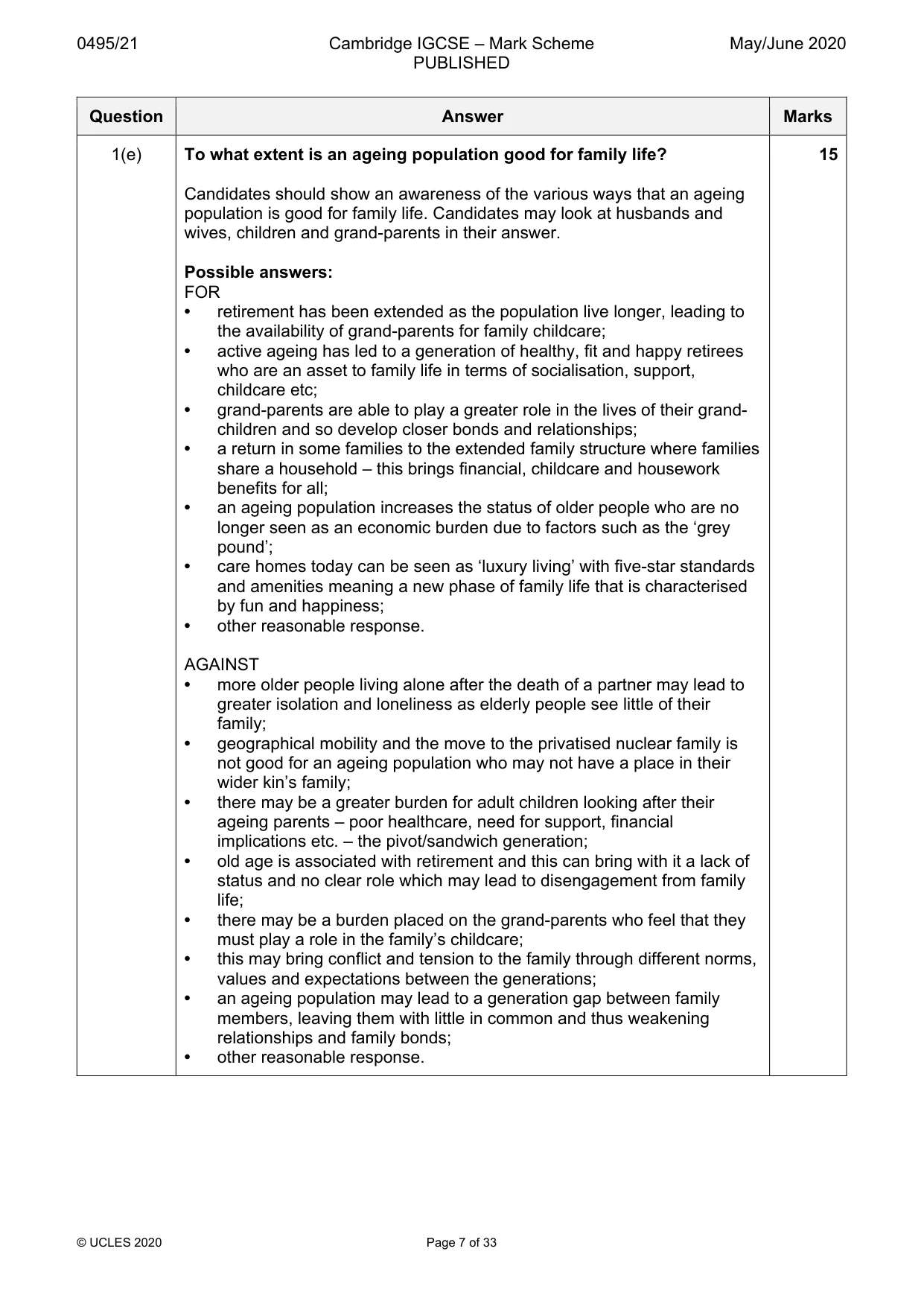 Mark scheme, page 7 of 33