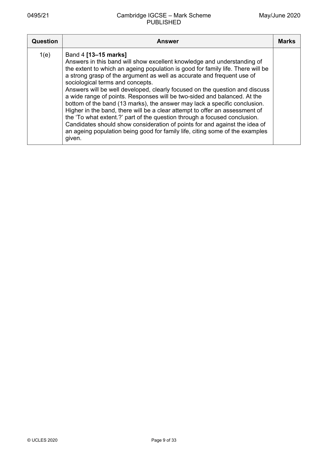 Mark scheme, page 9 of 33