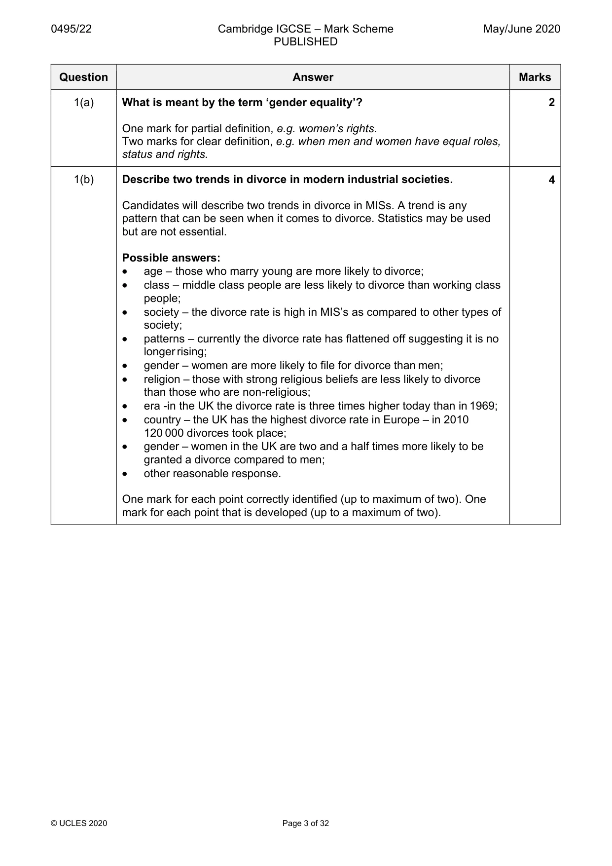 Mark scheme, page 3 of 32
