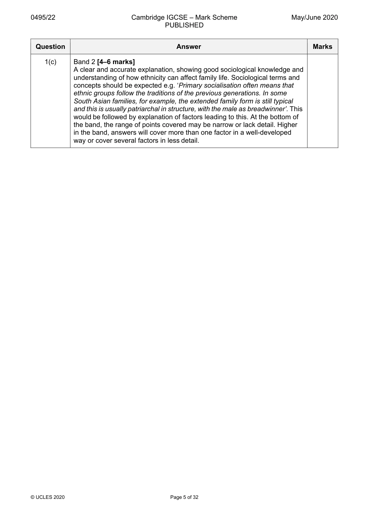 Mark scheme, page 5 of 32