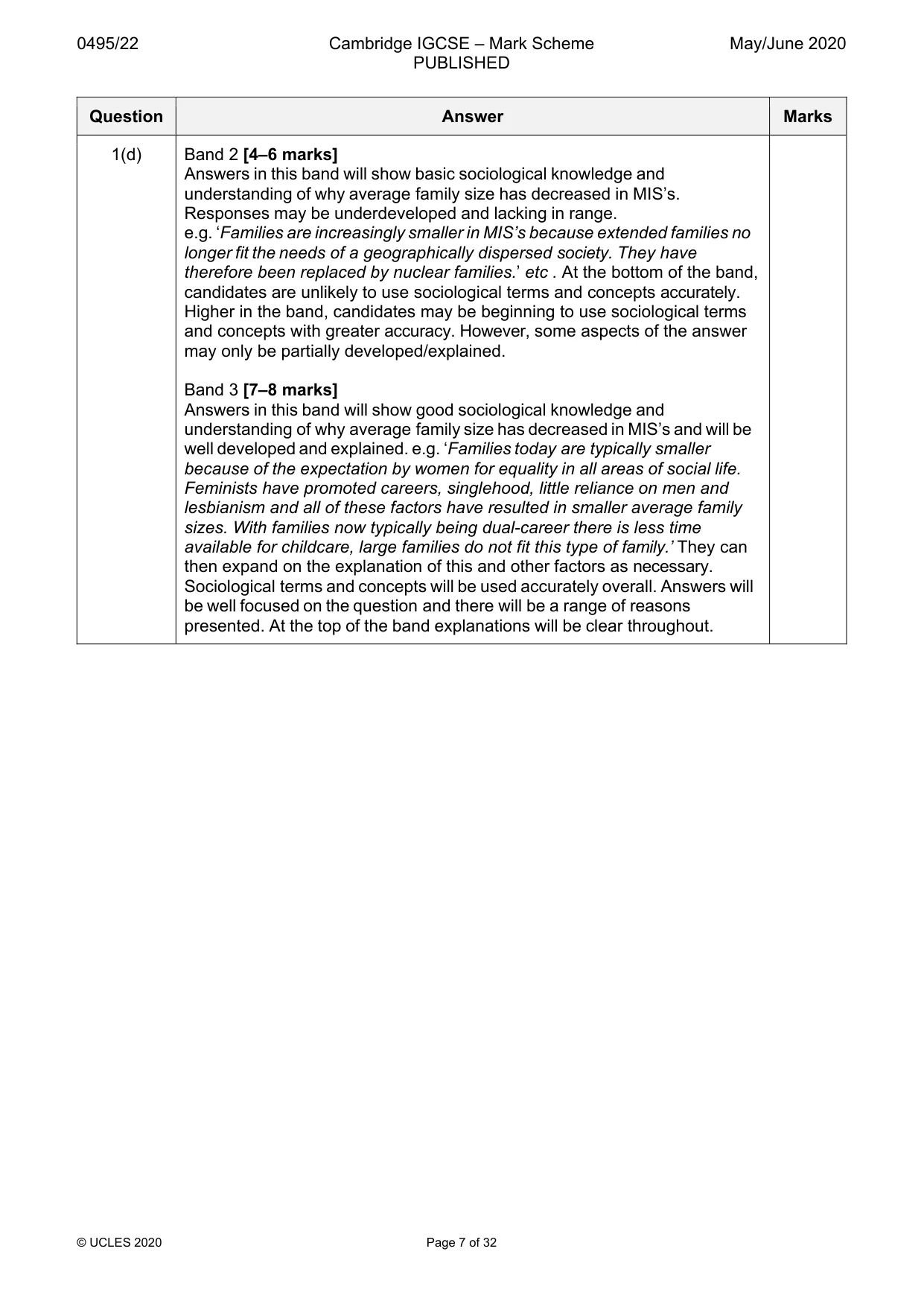 Mark scheme, page 7 of 32