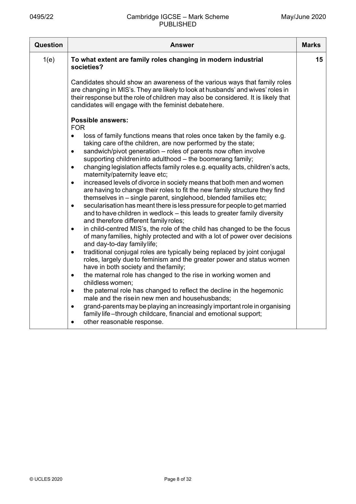 Mark scheme, page 8 of 32