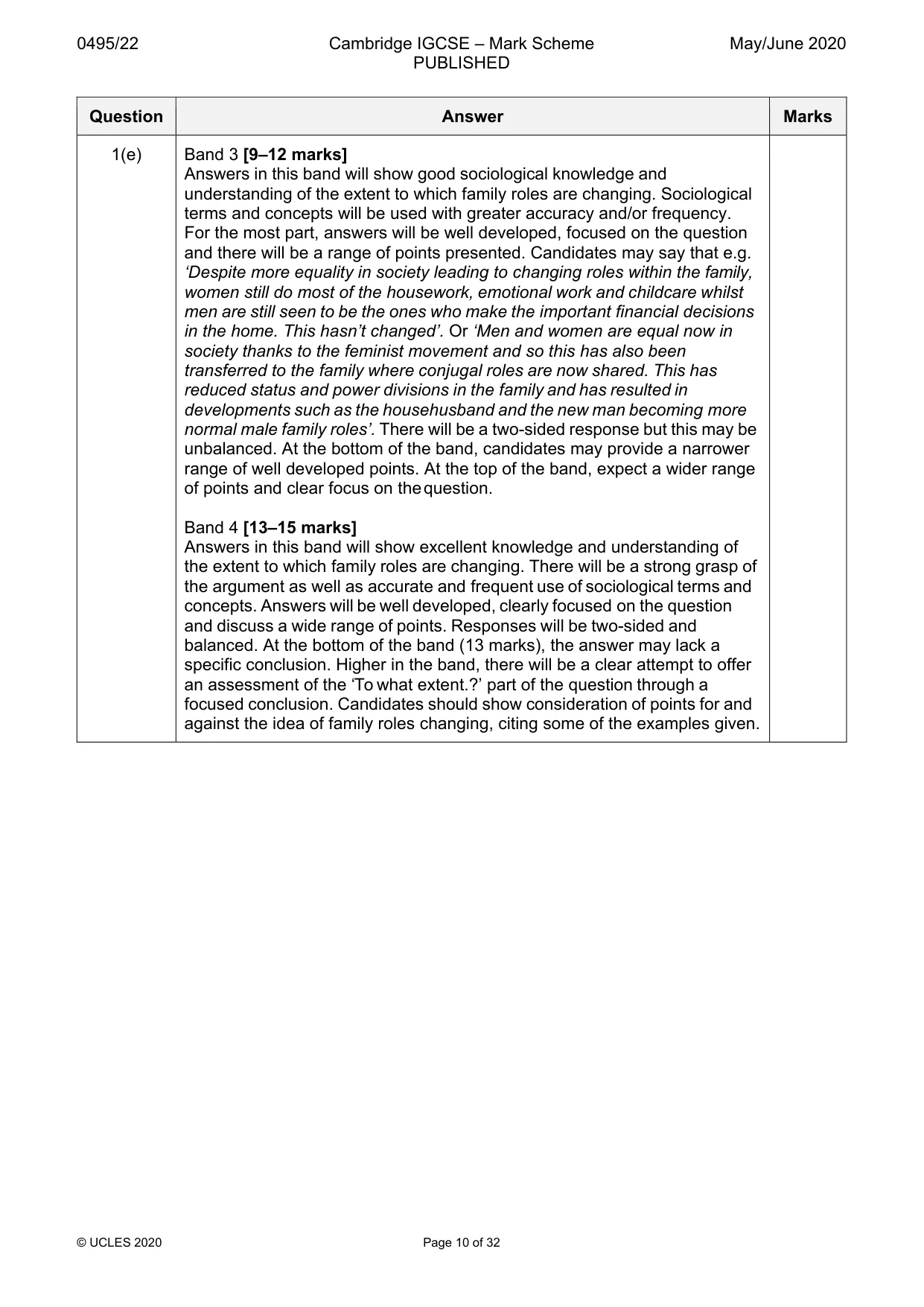 Mark scheme, page 10 of 32