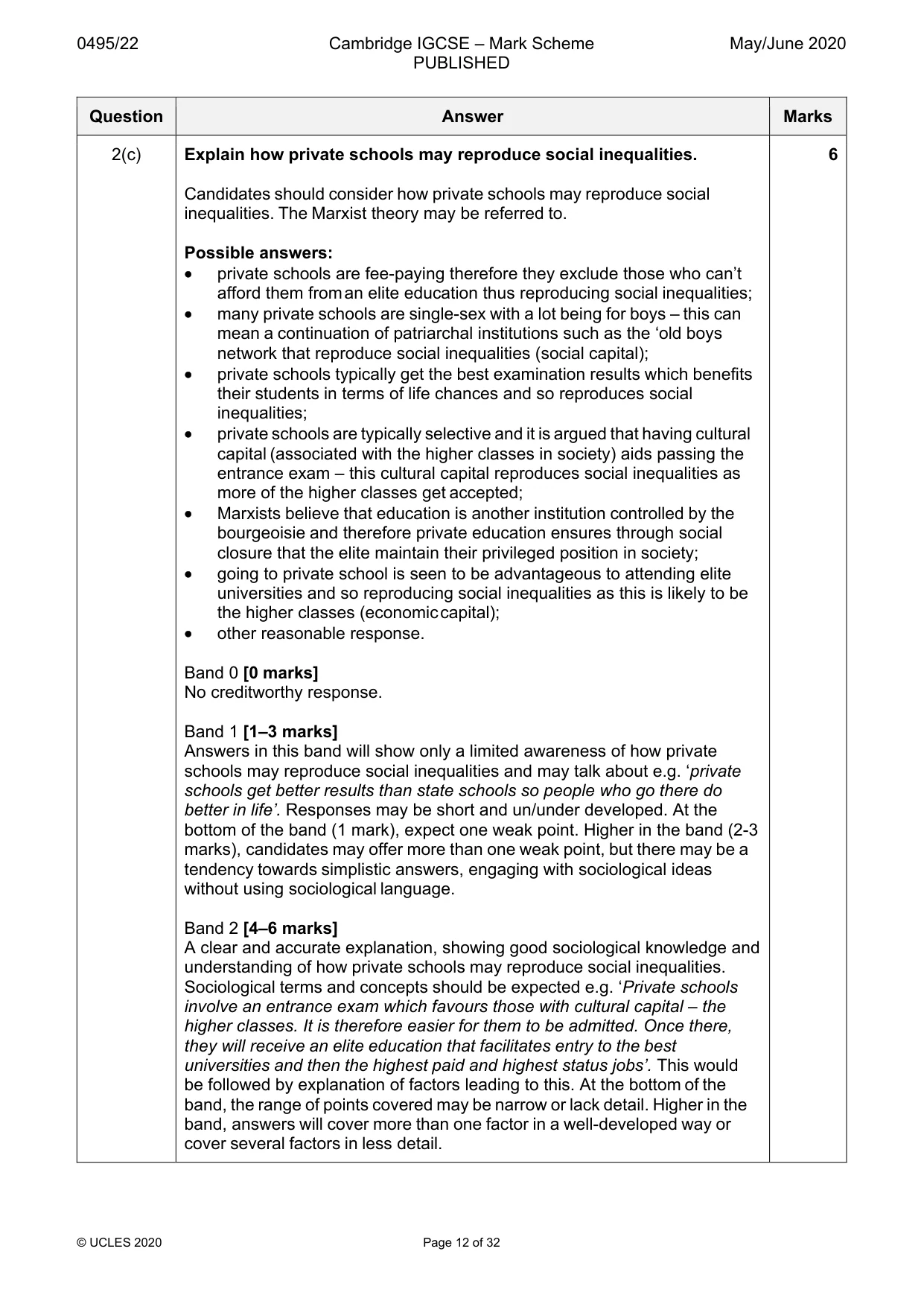 Mark scheme, page 12 of 32