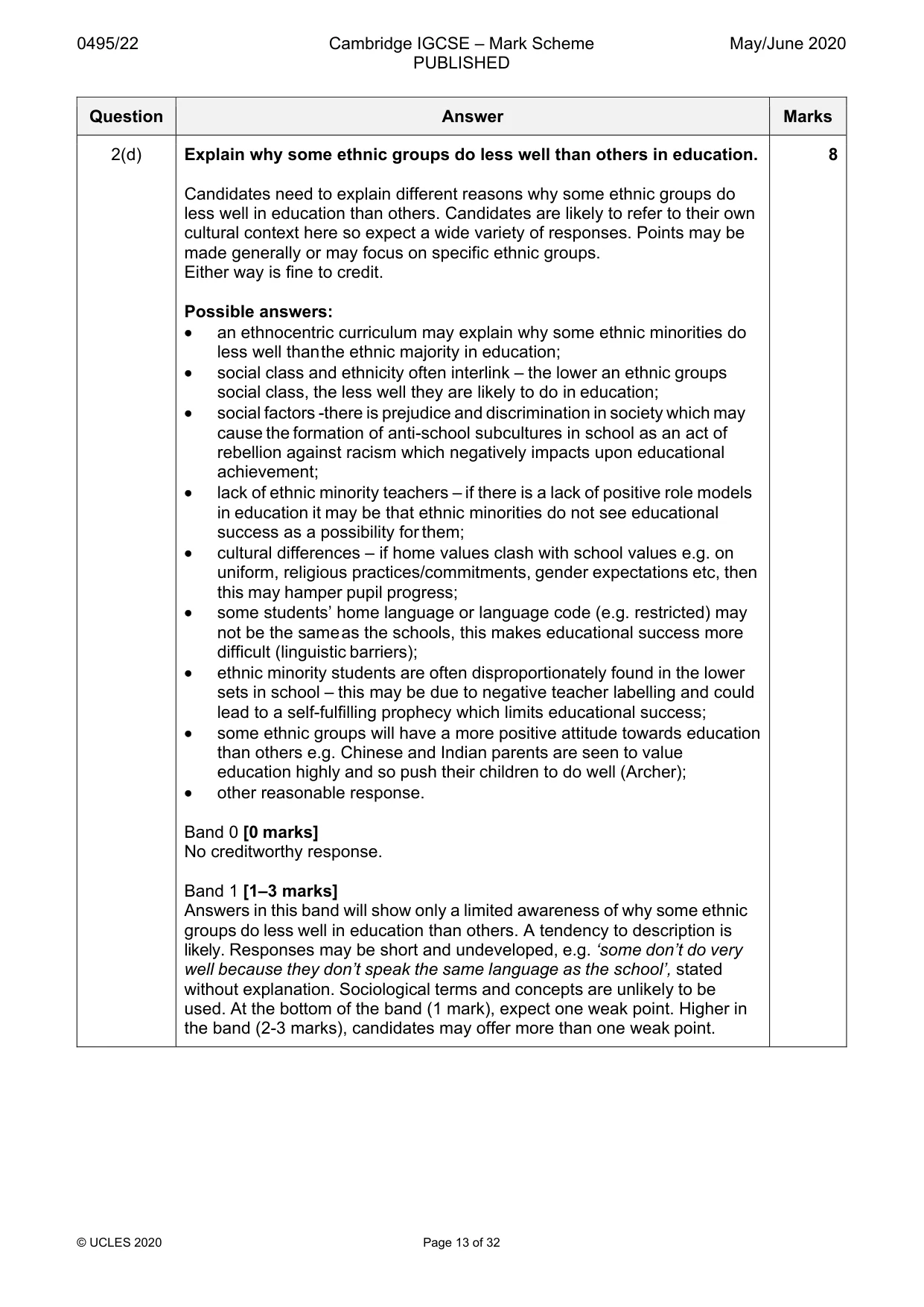 Mark scheme, page 13 of 32