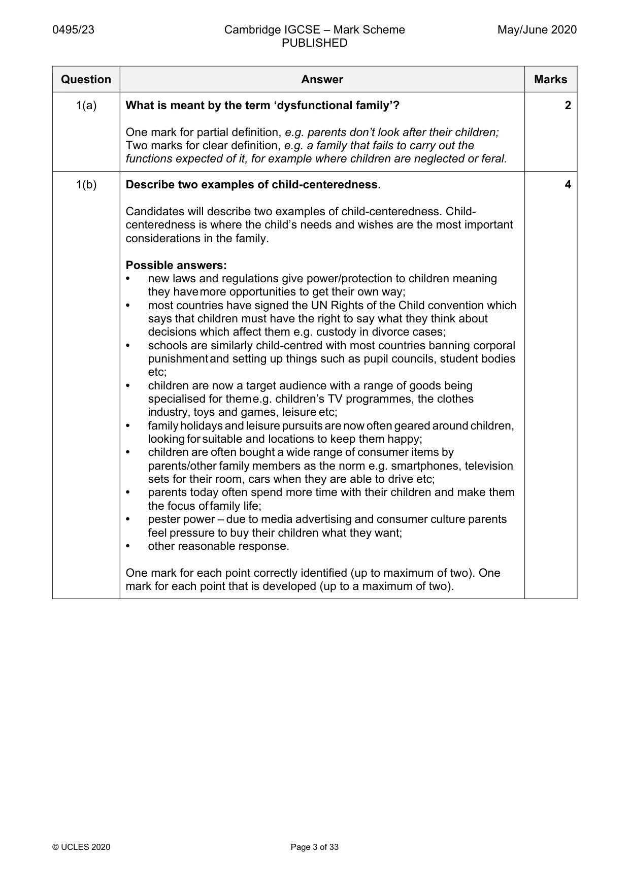 Mark scheme, page 3 of 33